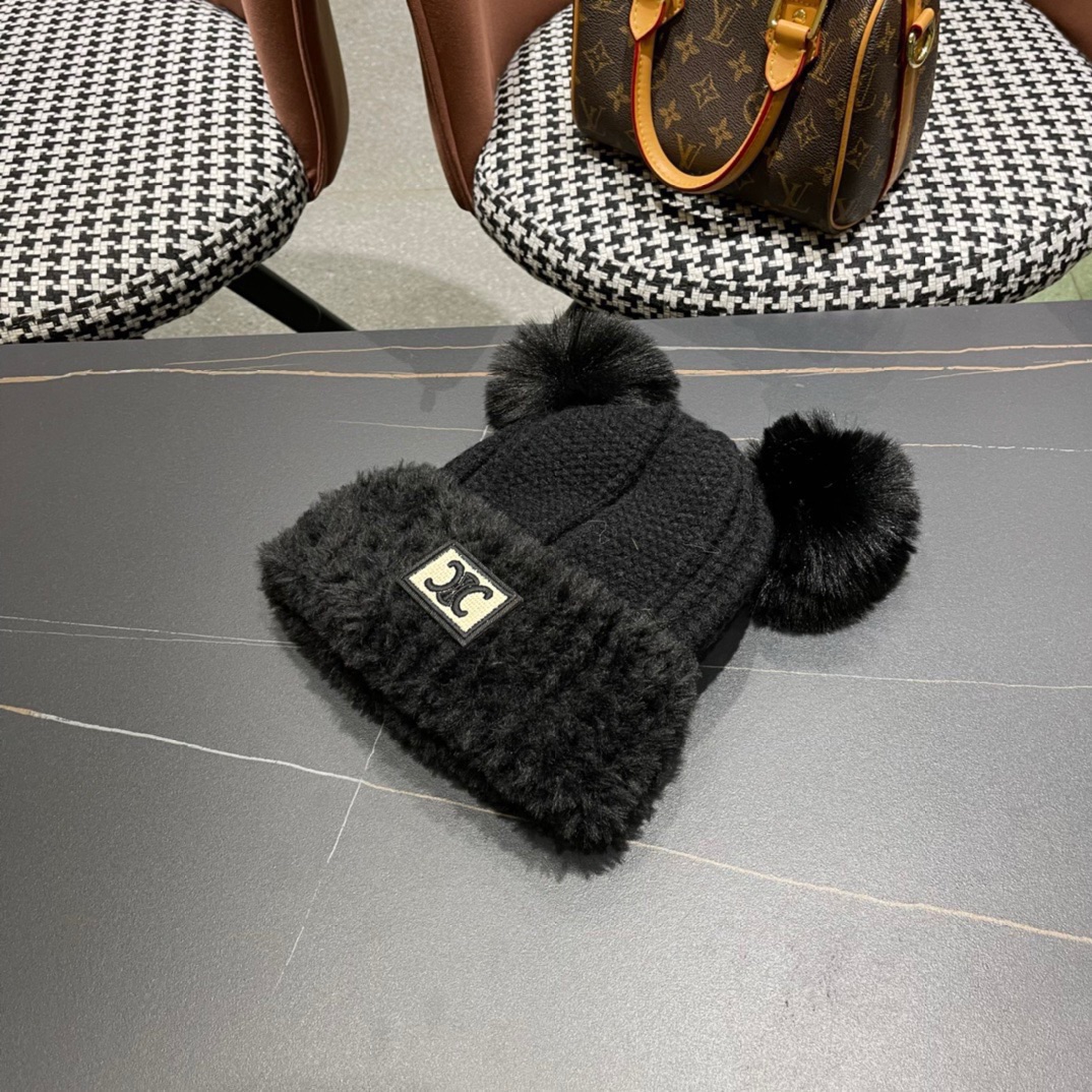 [TOP] CELINE Knitted Woolen Hat - 3 Colour