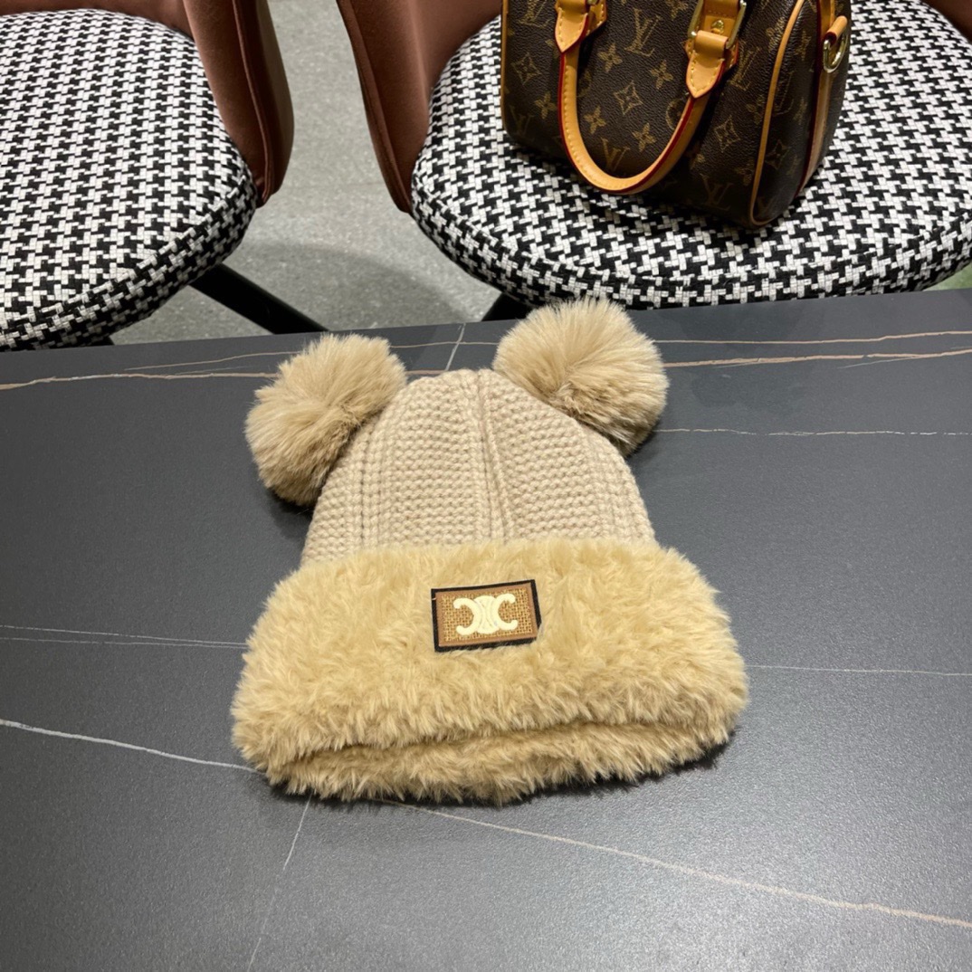 [TOP] CELINE Knitted Woolen Hat - 3 Colour