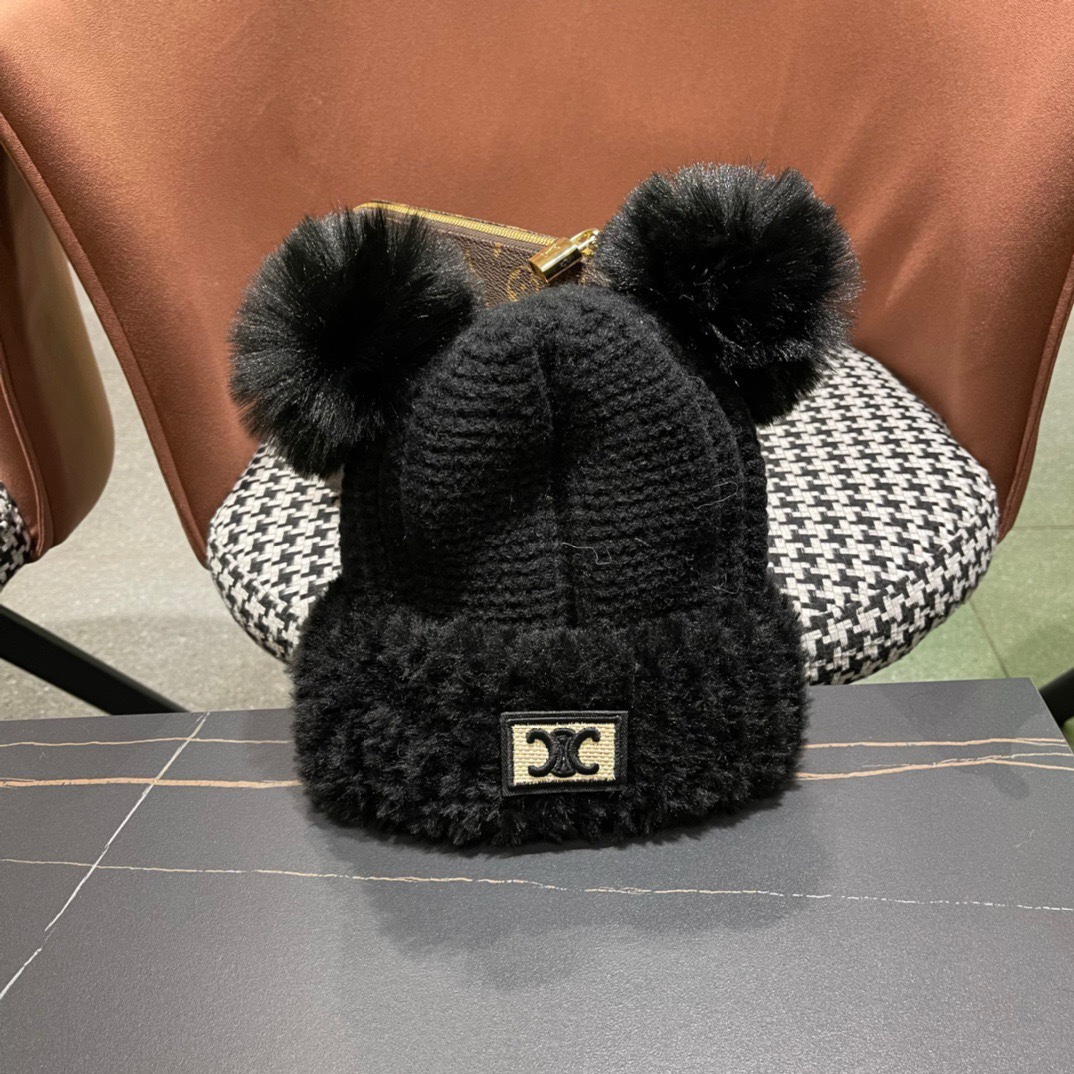 [TOP] CELINE Knitted Woolen Hat - 3 Colour