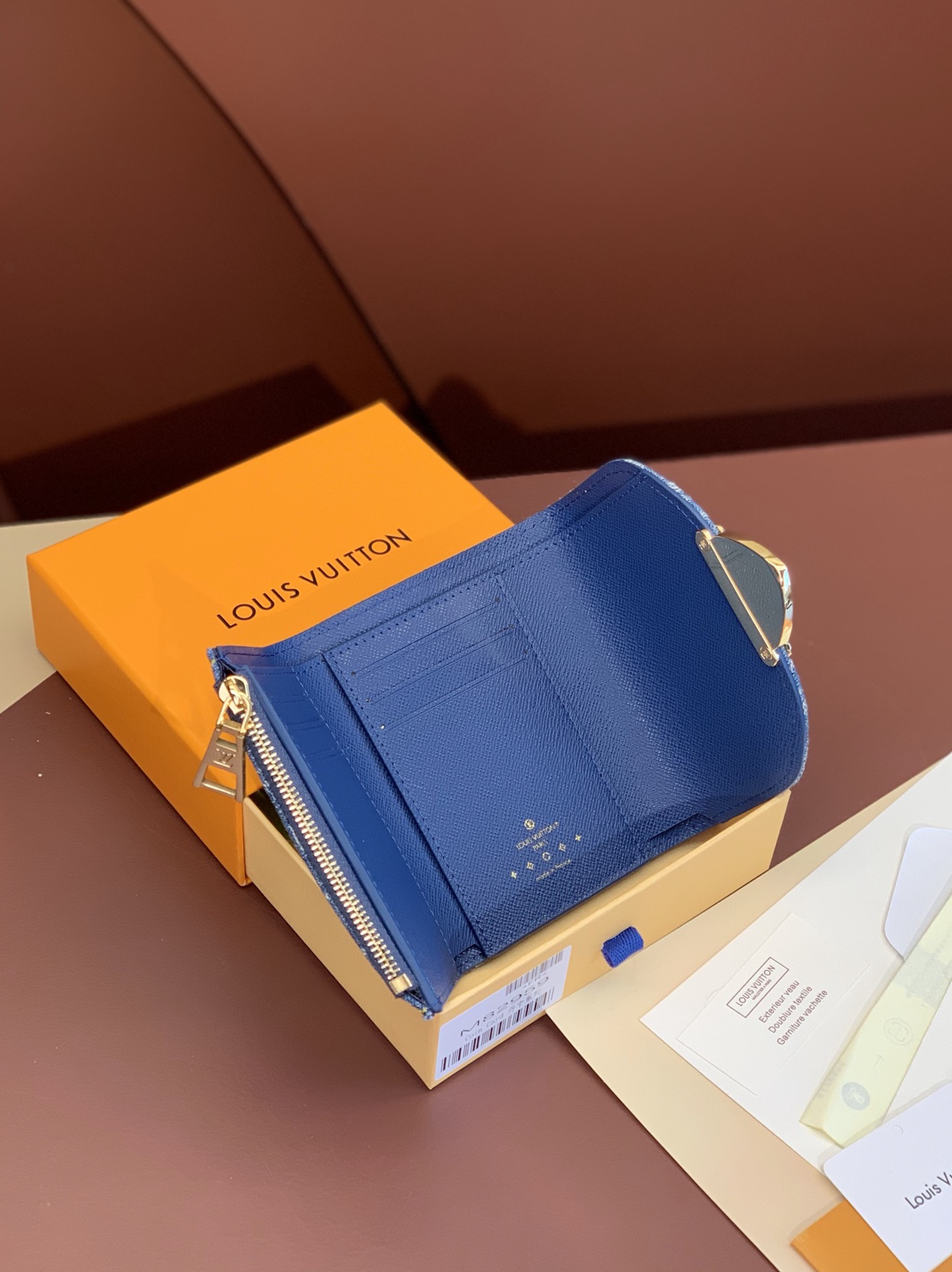 [TOP] Louis Vuitton LV Victorine Wallet 12x9.5x1.5cm - Monogram Denim Blue