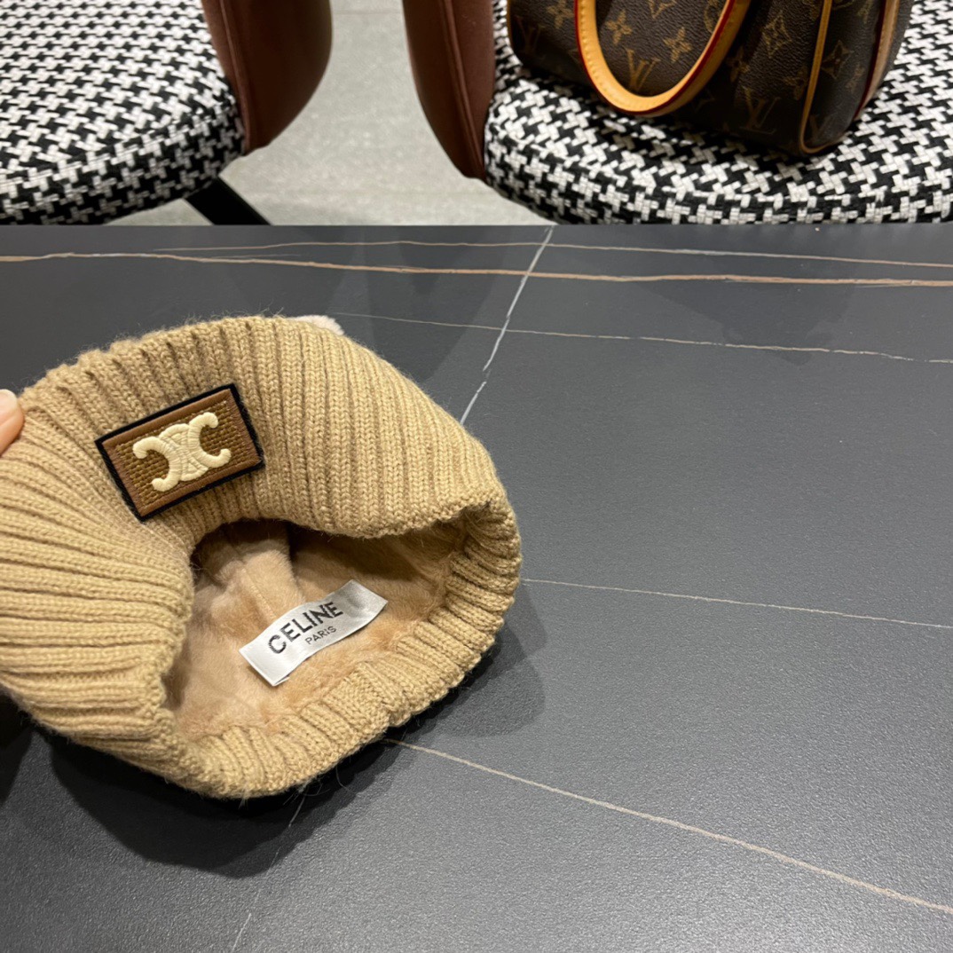 [TOP] CELINE Knitted Woolen Hat - 3 Colour