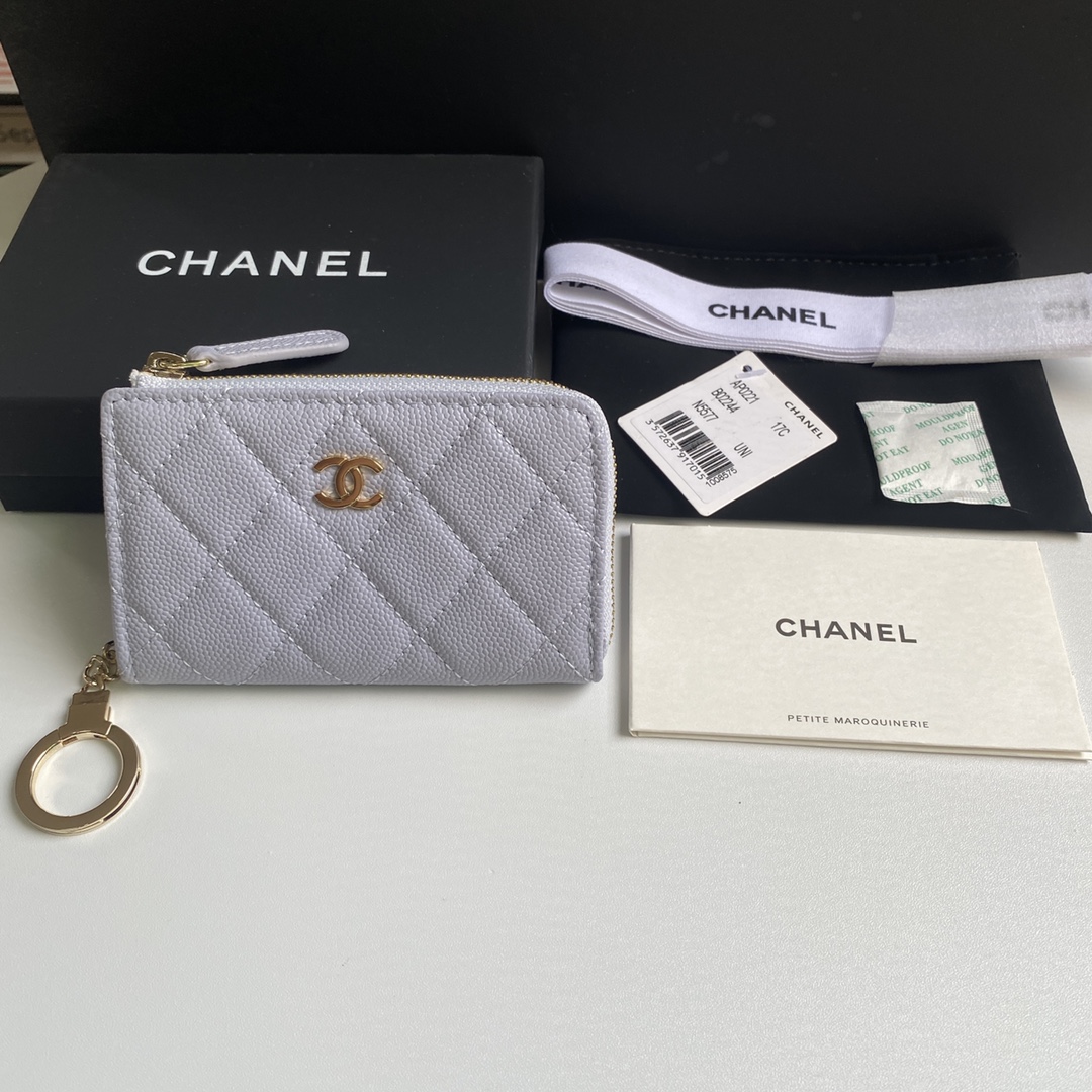 [TOP] CHANEL Wallet 12*7.5*2.5cm - 4 Colour - GHW
