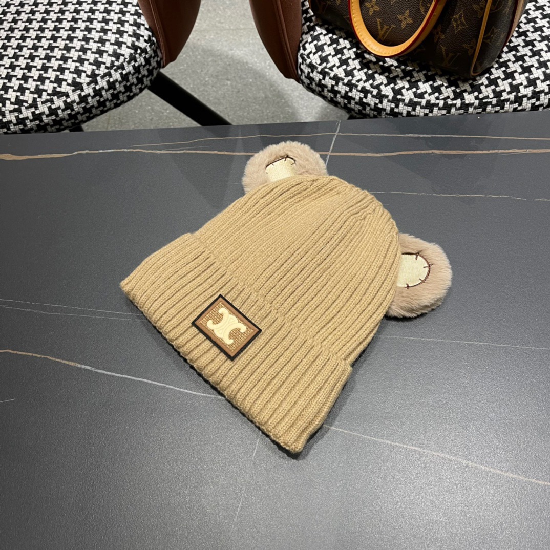 [TOP] CELINE Knitted Woolen Hat - 3 Colour