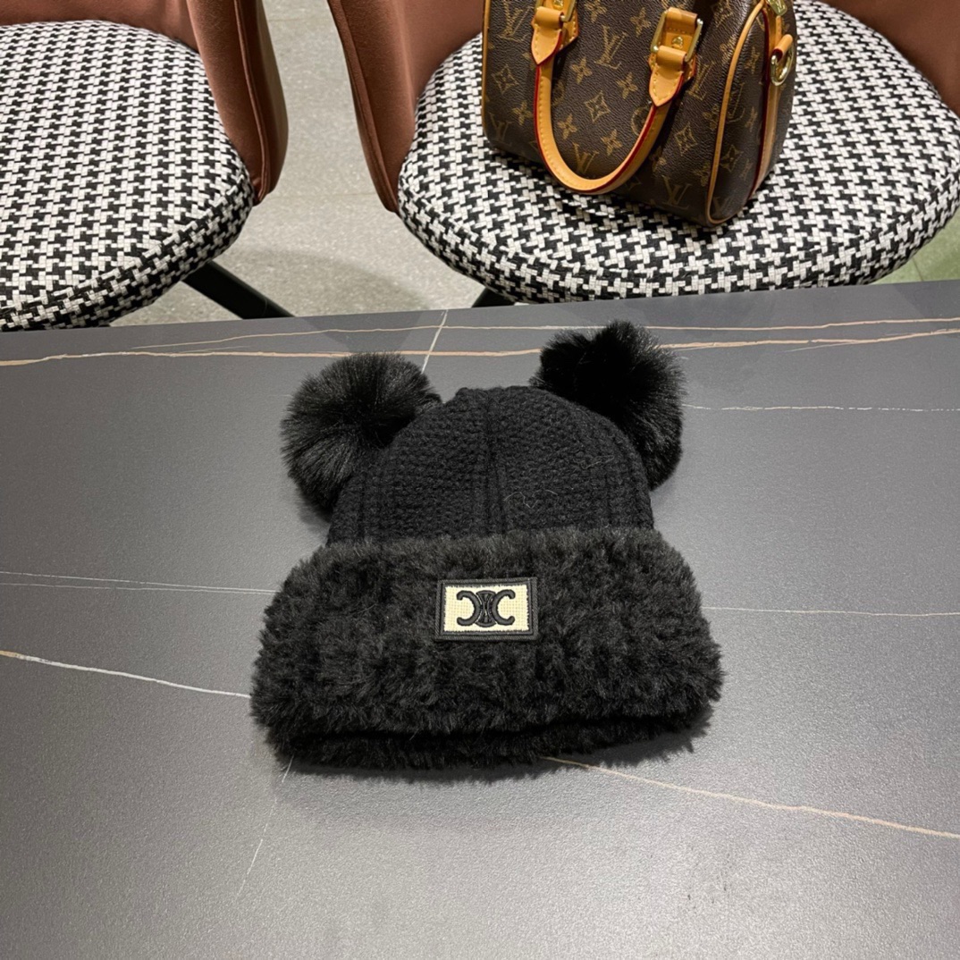 [TOP] CELINE Knitted Woolen Hat - 3 Colour