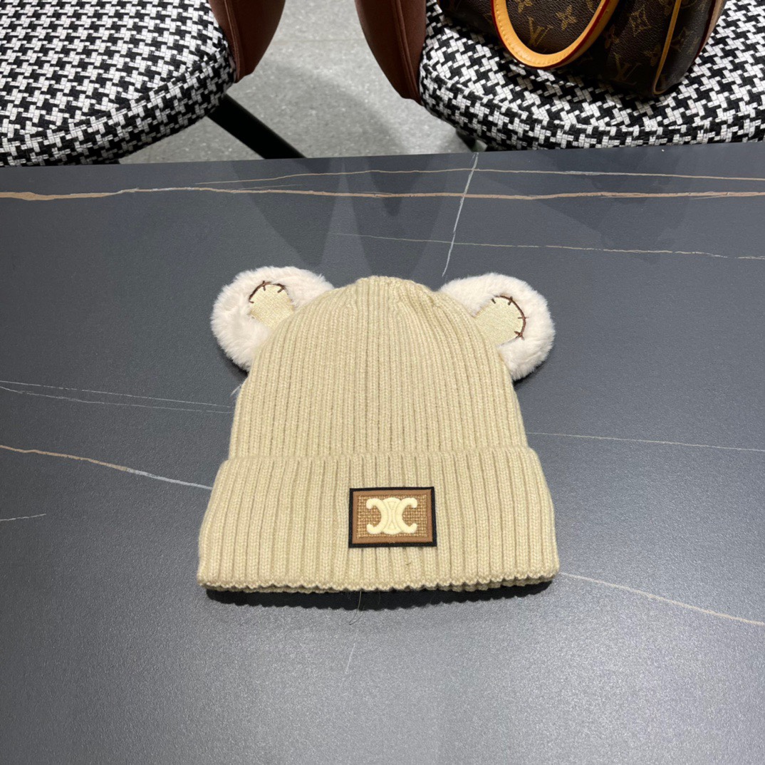 [TOP] CELINE Knitted Woolen Hat - 3 Colour