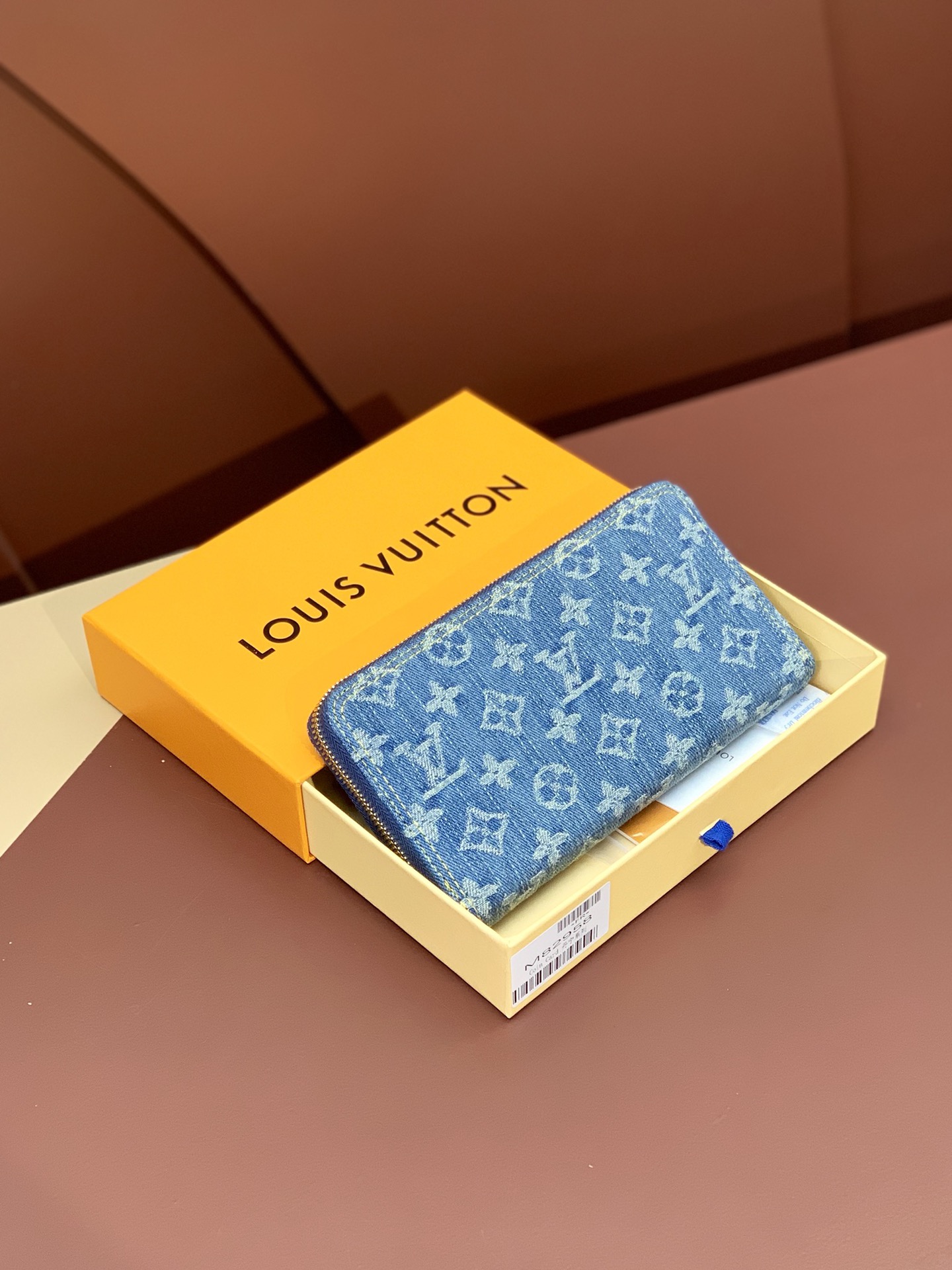 [TOP] Louis Vuitton LV Zippy Wallet 19.5x10.5x2.5cm - Monogram Denim Blue