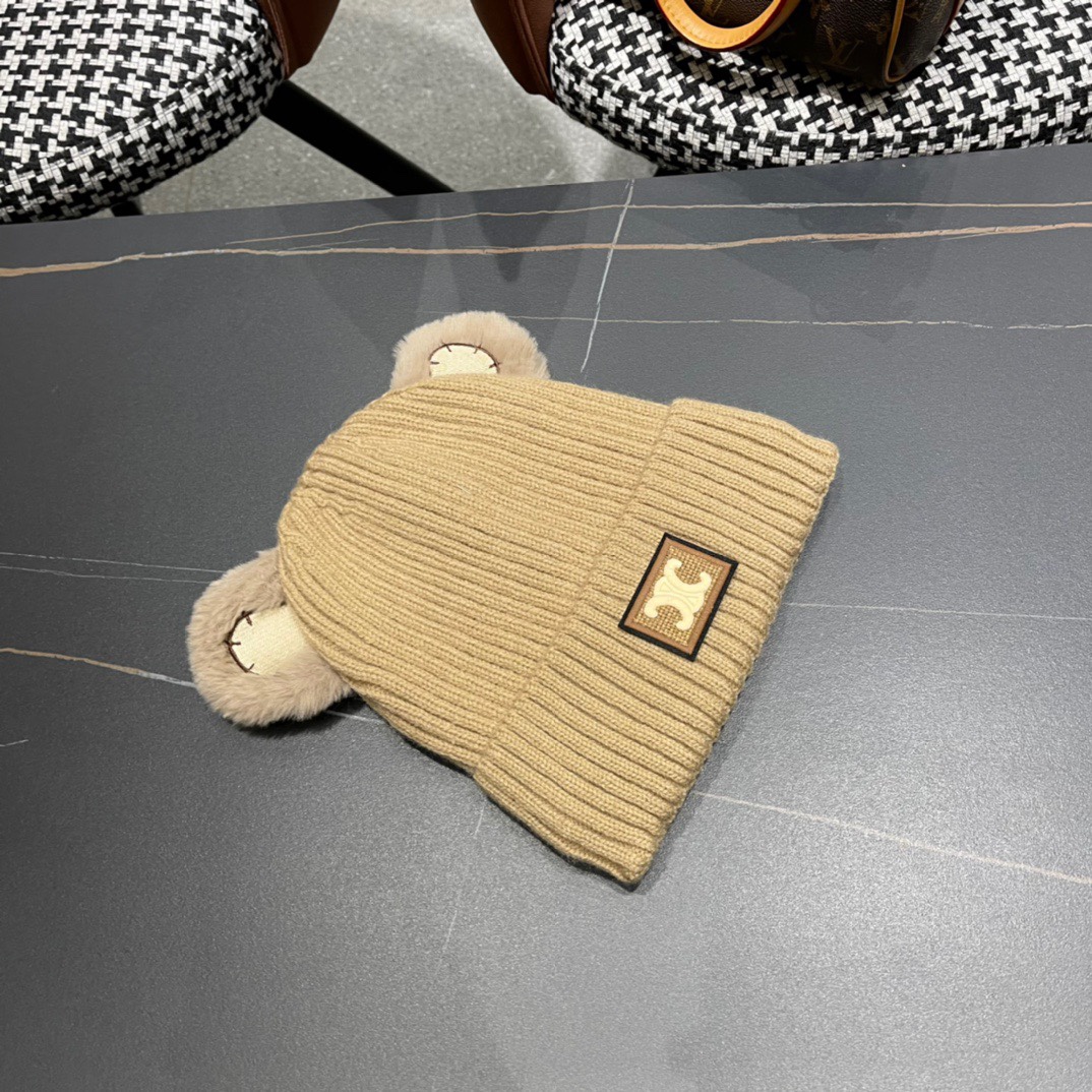 [TOP] CELINE Knitted Woolen Hat - 3 Colour