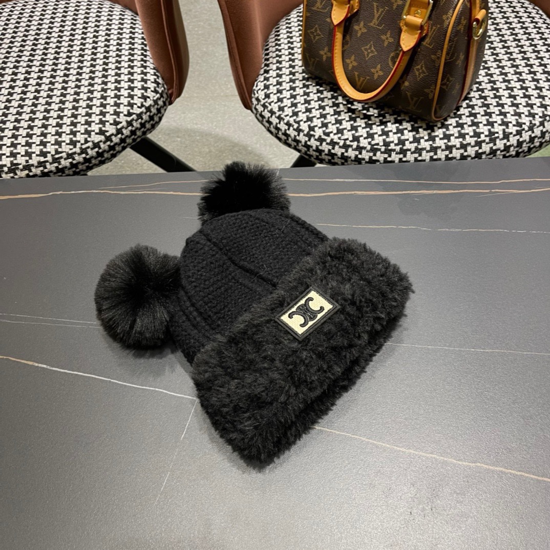 [TOP] CELINE Knitted Woolen Hat - 3 Colour