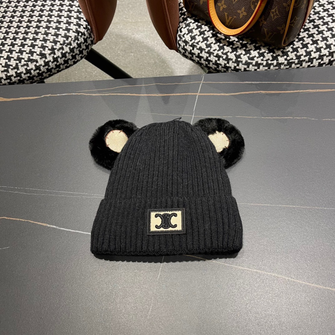 [TOP] CELINE Knitted Woolen Hat - 3 Colour