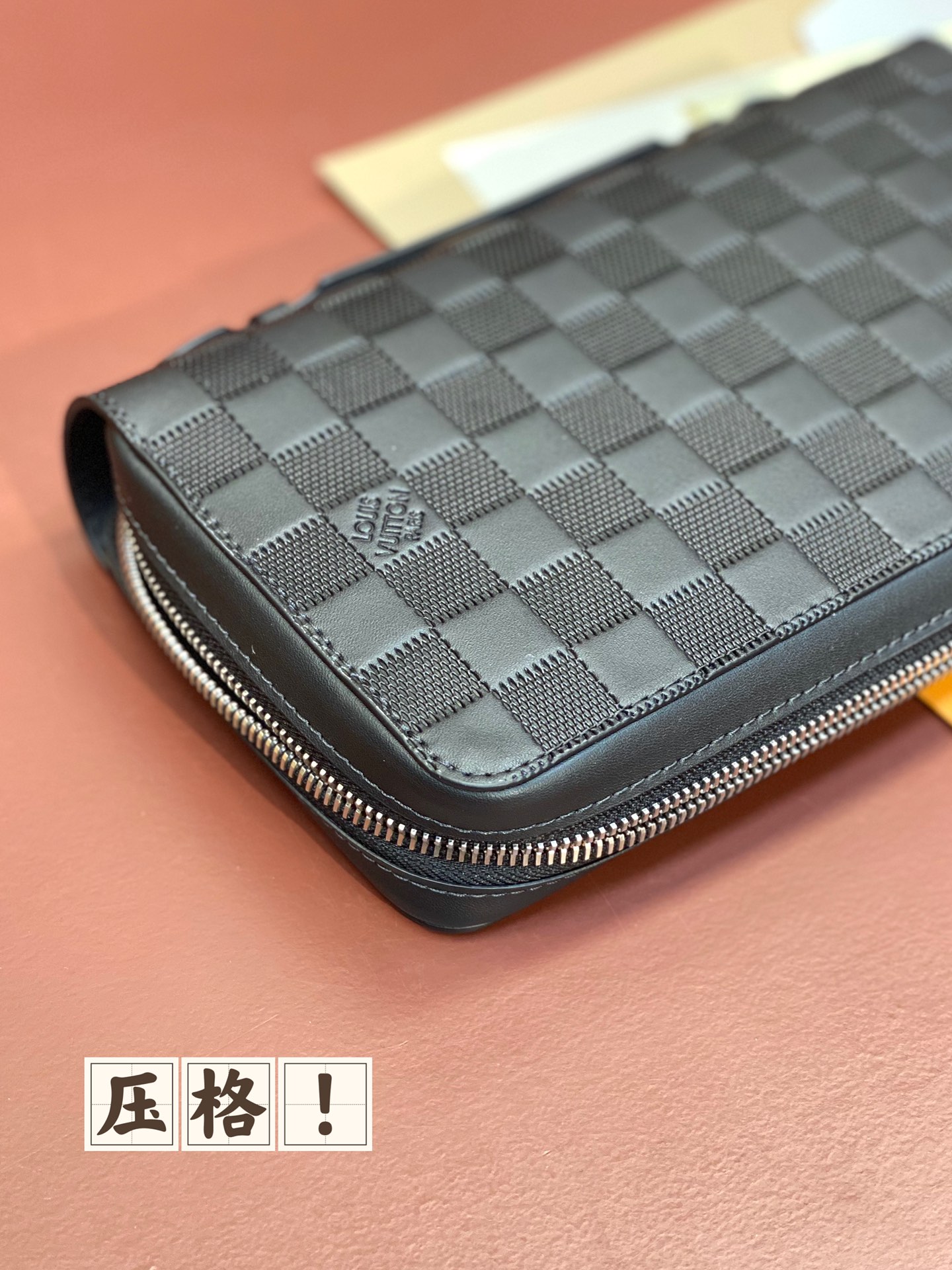 [TOP] Louis Vuitton LV Zippy XL Wallet Damier Pressure Grid 22X12X5CM - Black