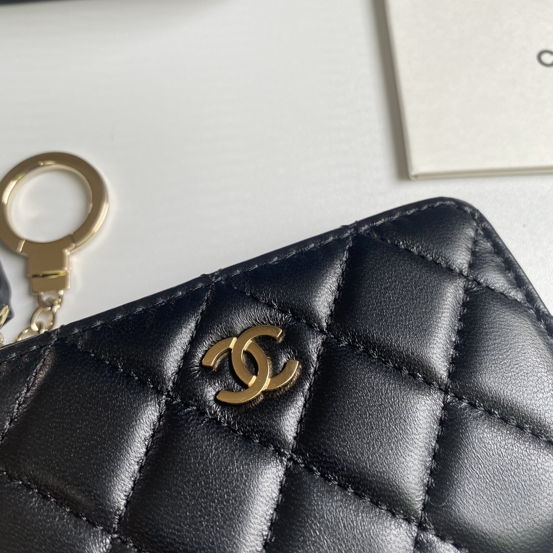 [TOP] CHANEL Wallet 12*7.5*2.5cm - Black