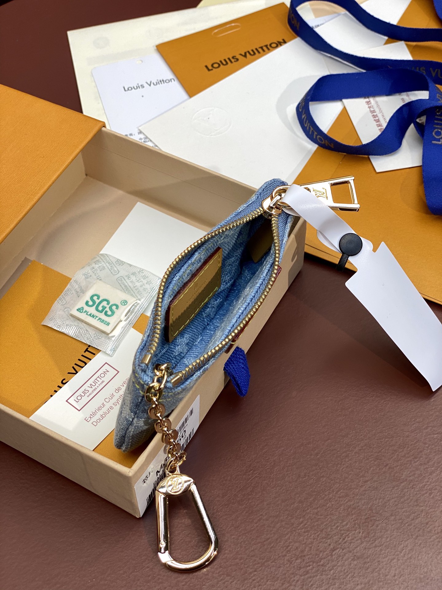 [TOP] Louis Vuitton LV Zippy Coin Purse 12x7x1.5cm - Monogram Denim Blue