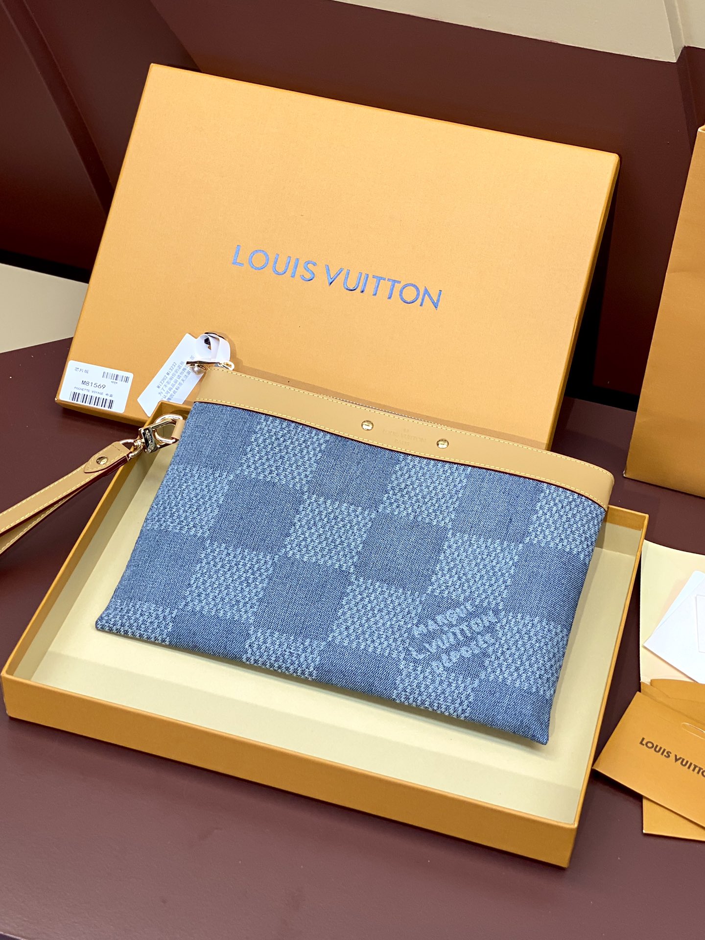[TOP] Louis Vuitton LV LV Pochette To-Go Clutch Bag 30x21.5x1cm - Blue