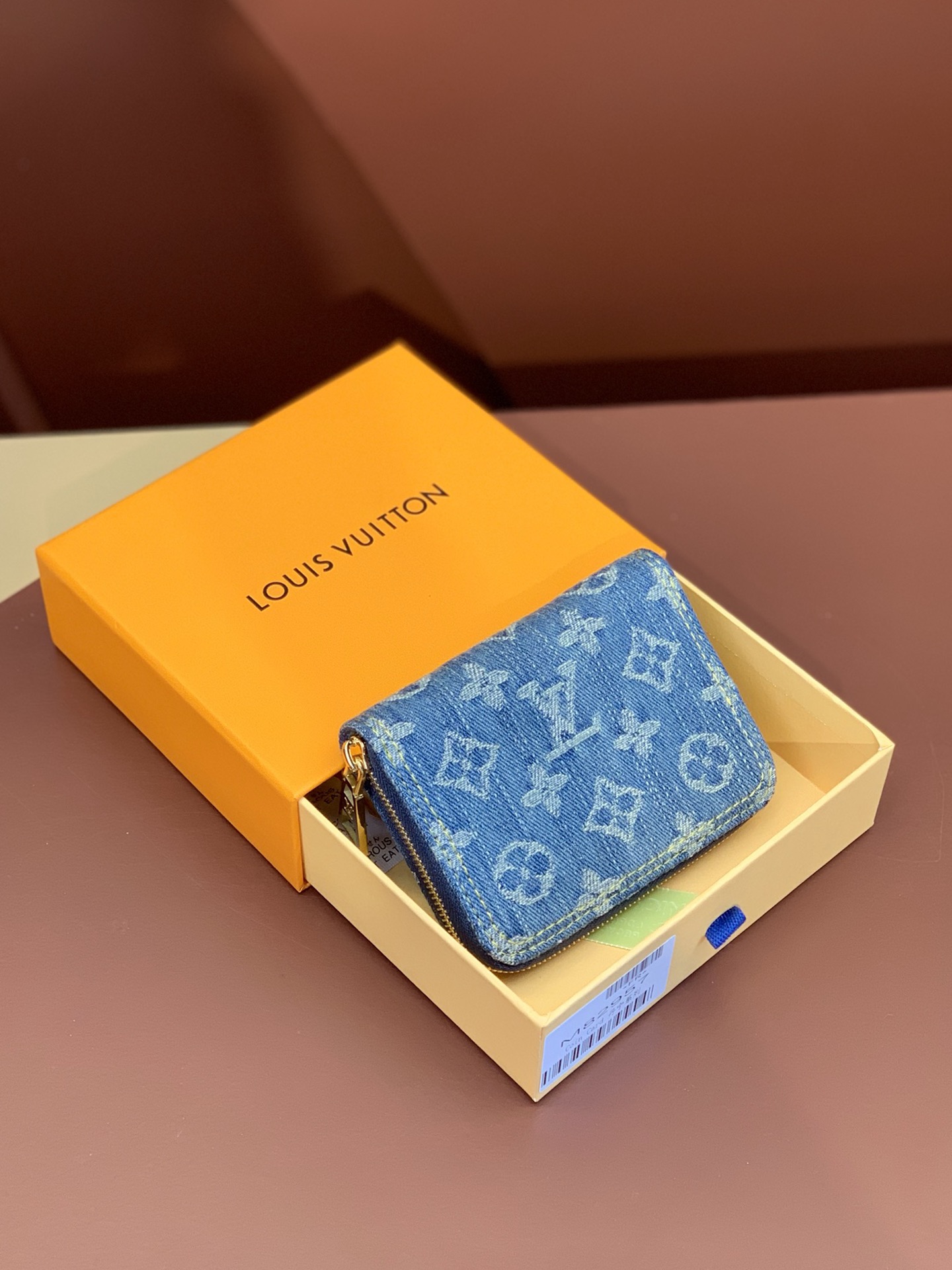 [TOP] Louis Vuitton LV Zippy Wallet 11x8.5x2cm - Monogram Denim Blue