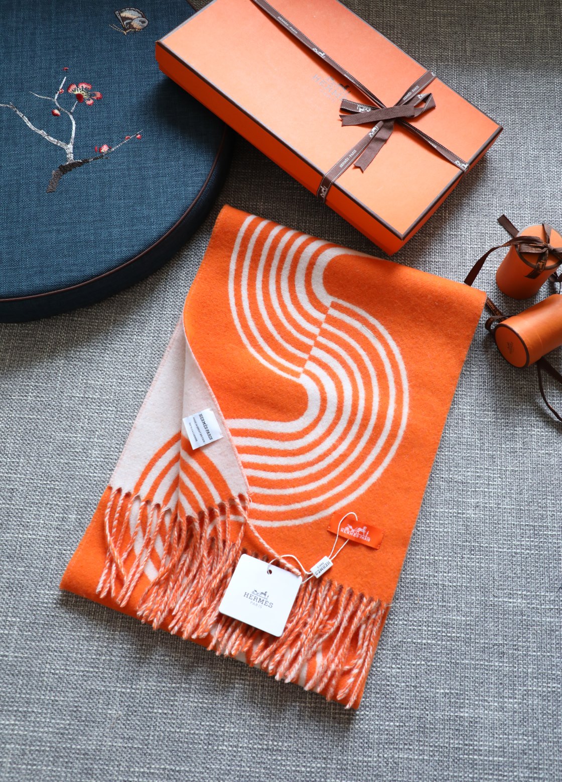 [TOP] HERMES  Scarf  30*180 cm - 2 Colors