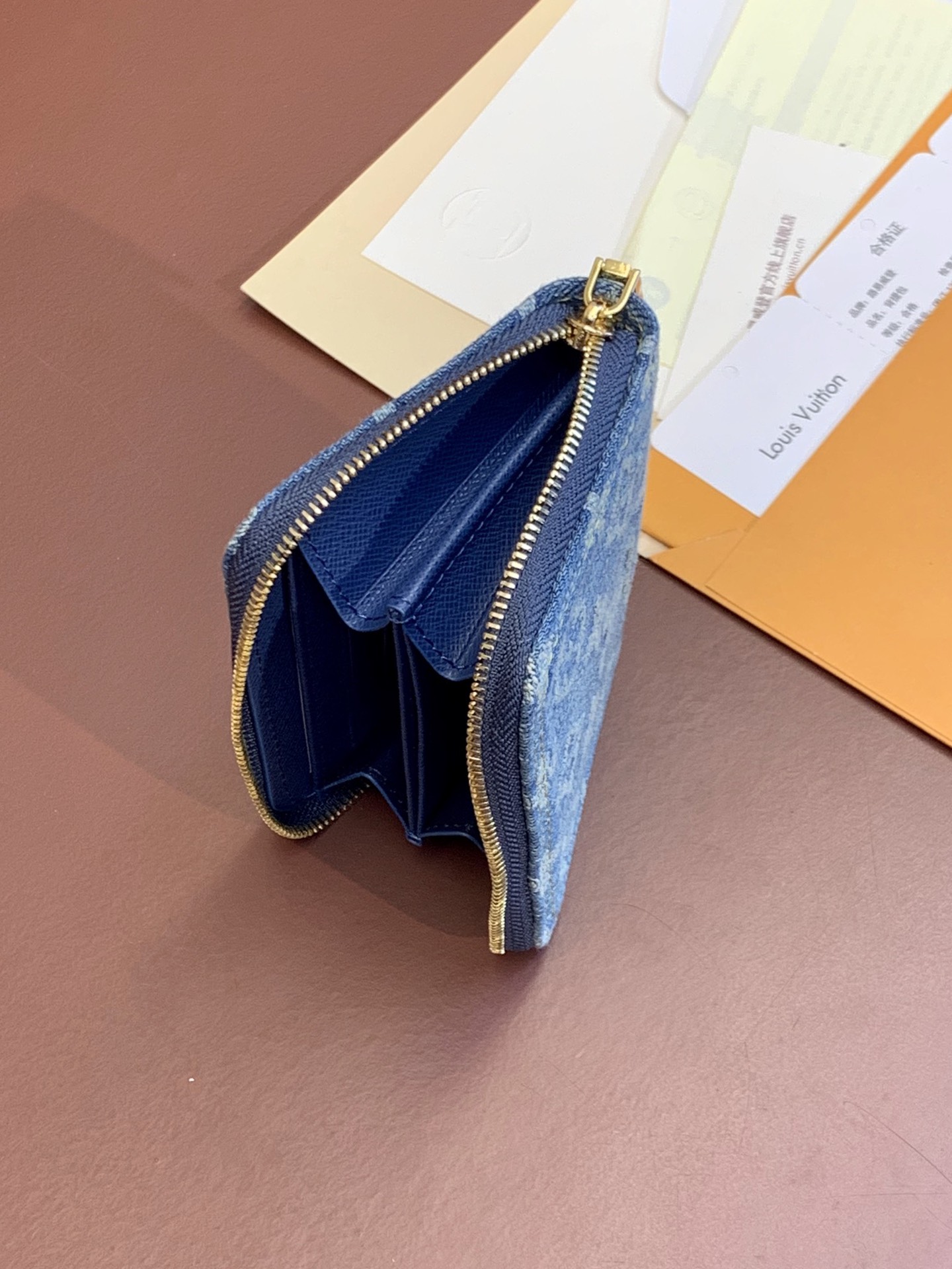 [TOP] Louis Vuitton LV Zippy Wallet 11x8.5x2cm - Monogram Denim Blue