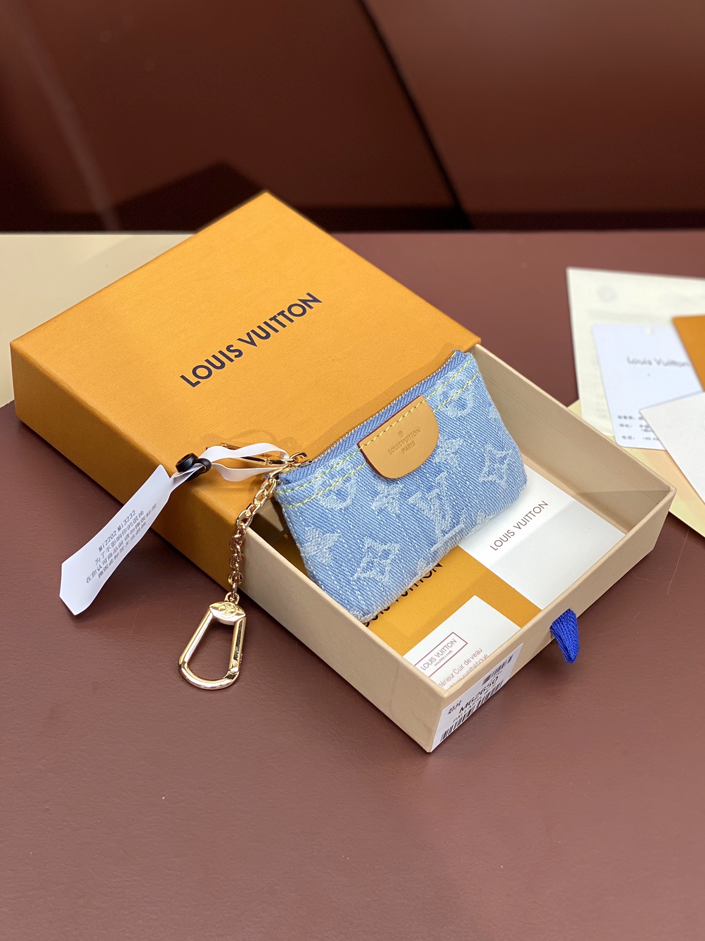 [TOP] Louis Vuitton LV Zippy Coin Purse 12x7x1.5cm - Monogram Denim Blue