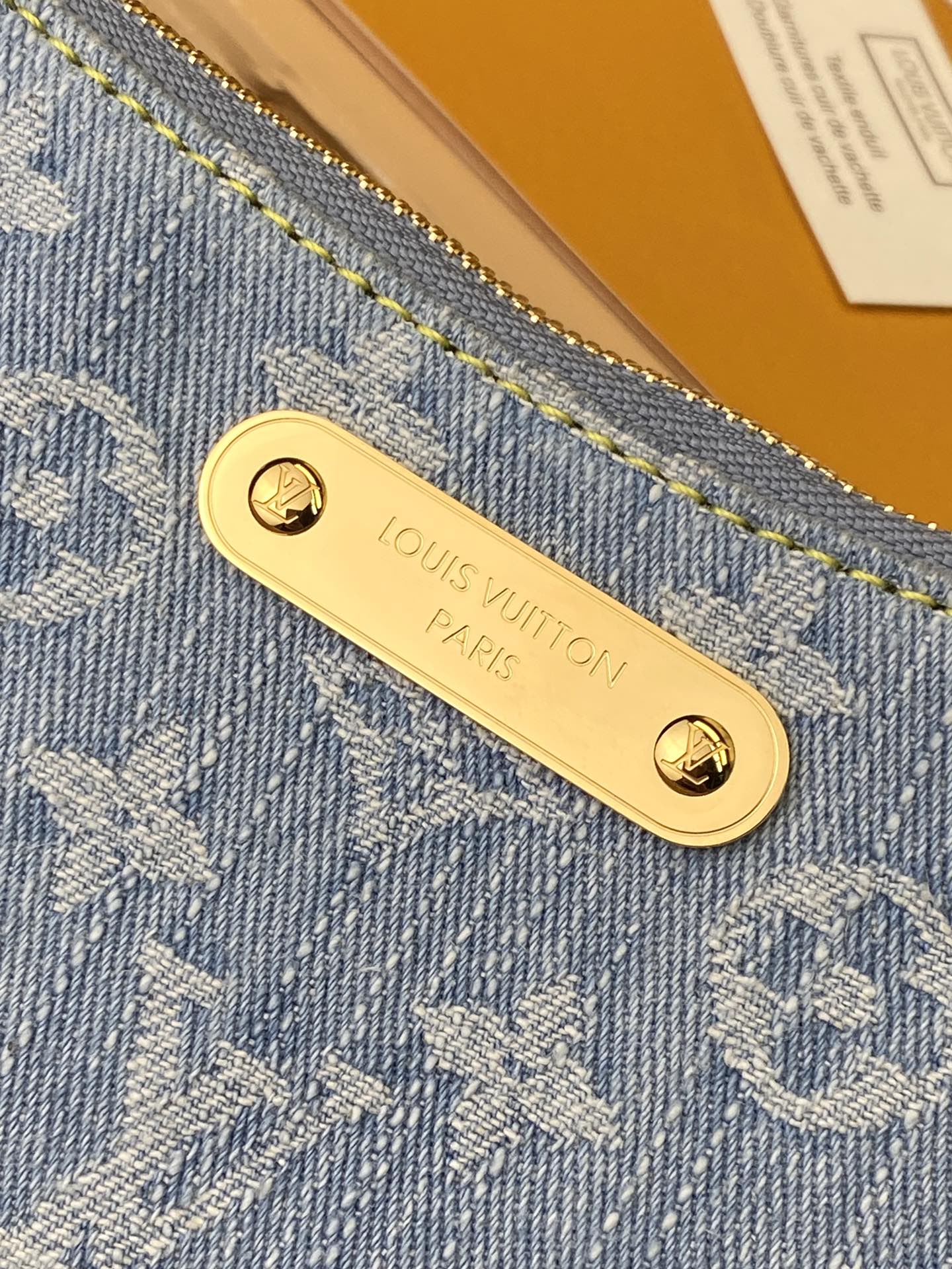 [TOP] Louis Vuitton LV Chain Underarm Bag 21*13*3 cm/24.5*13.5*6.5cm - Denim Blue