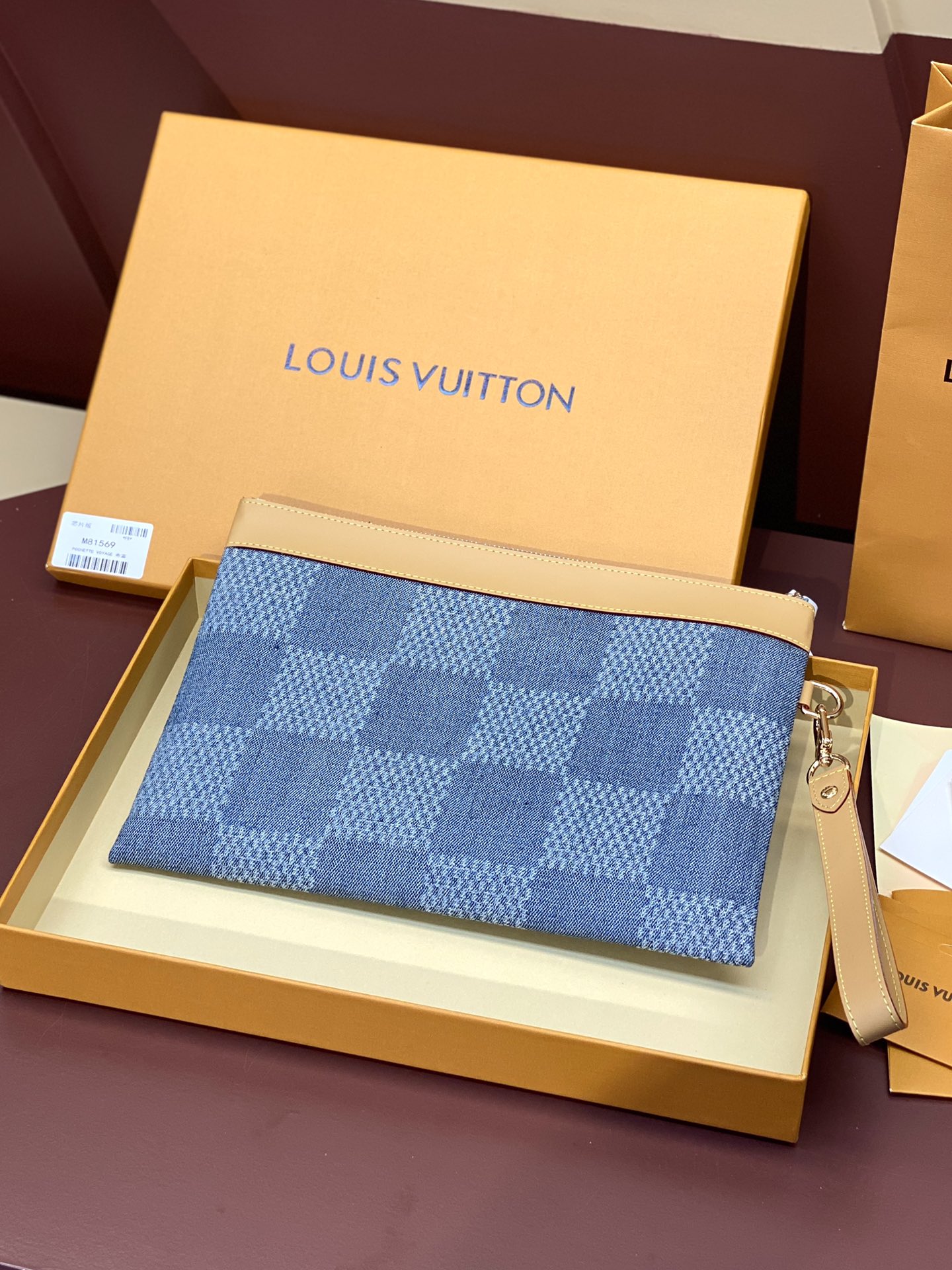 [TOP] Louis Vuitton LV LV Pochette To-Go Clutch Bag 30x21.5x1cm - Blue
