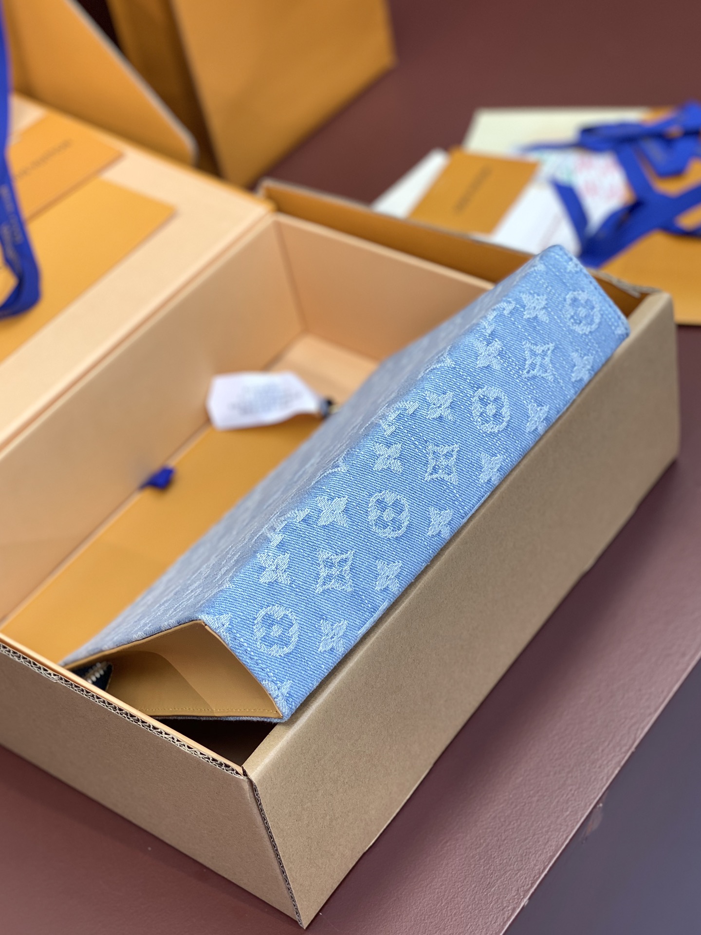 [TOP] Louis Vuitton LV Pochette Accessoires Clutch Bag 26x20cm - Denim Blue