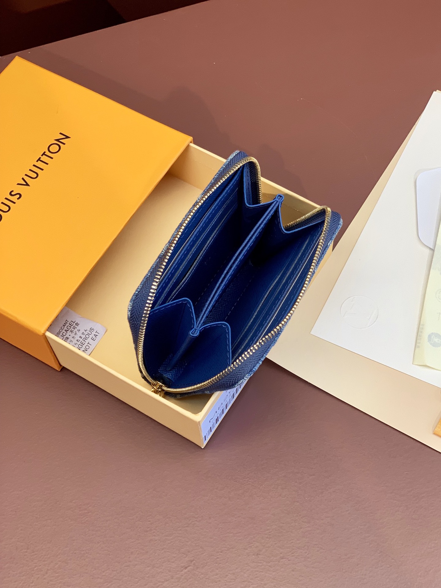 [TOP] Louis Vuitton LV Zippy Wallet 11x8.5x2cm - Monogram Denim Blue