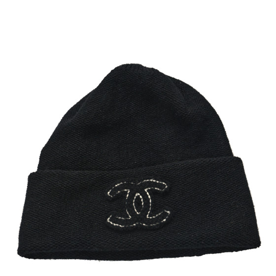 [TOP] CHANEL Knitted Hat - Black