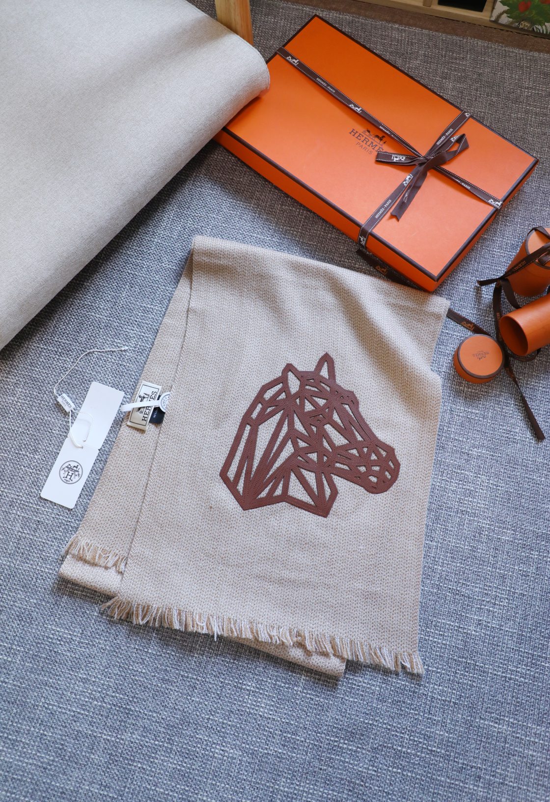[TOP] HERMES  Scarf  30*180 cm - 2 Colors