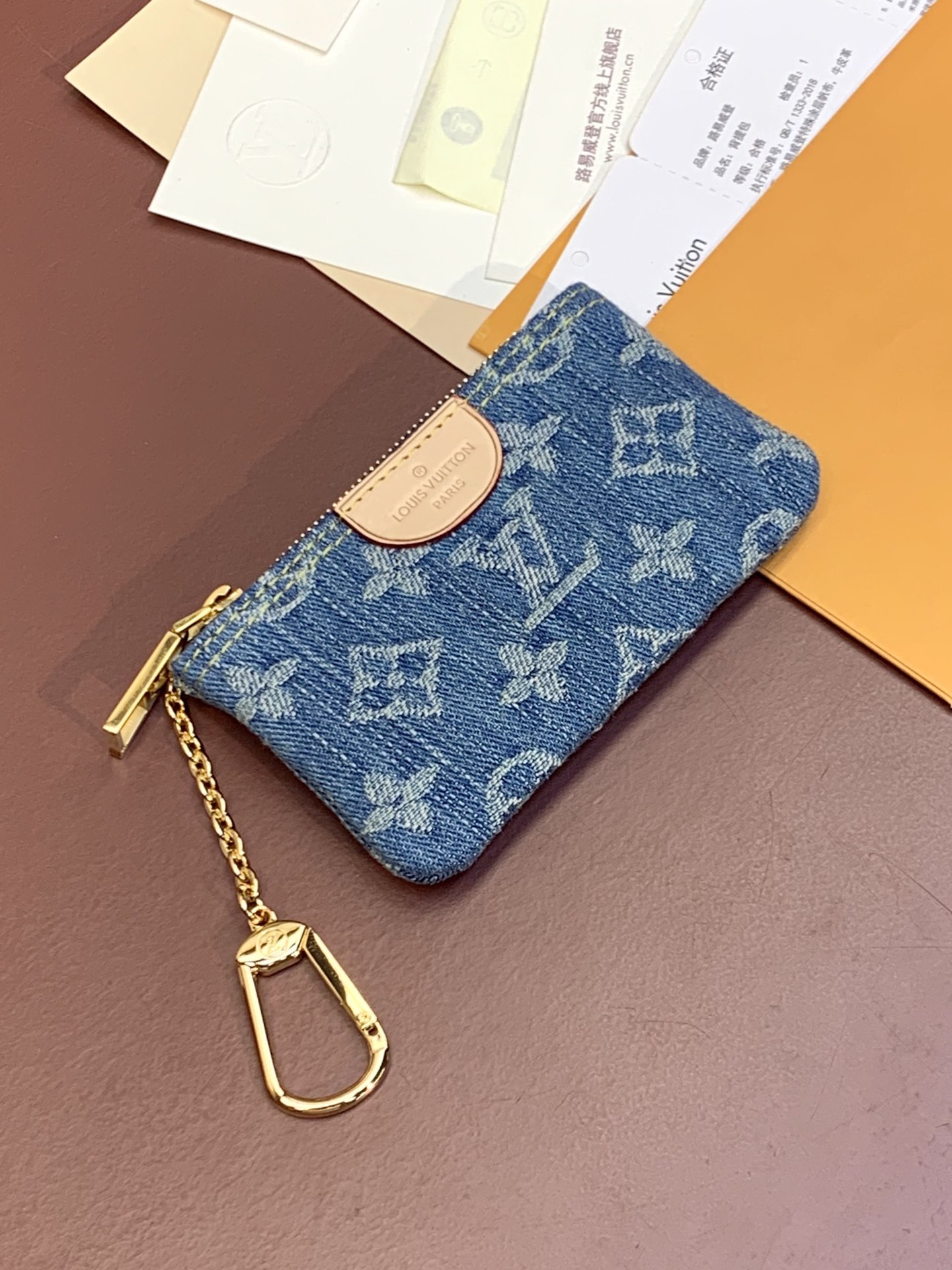 [TOP] Louis Vuitton LV Zippy Coin Purse 12x7x1.5cm - Monogram Denim Blue