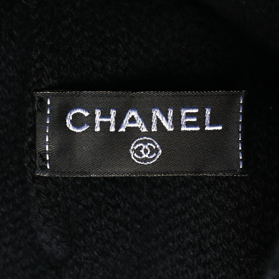 [TOP] CHANEL Knitted Hat - Black