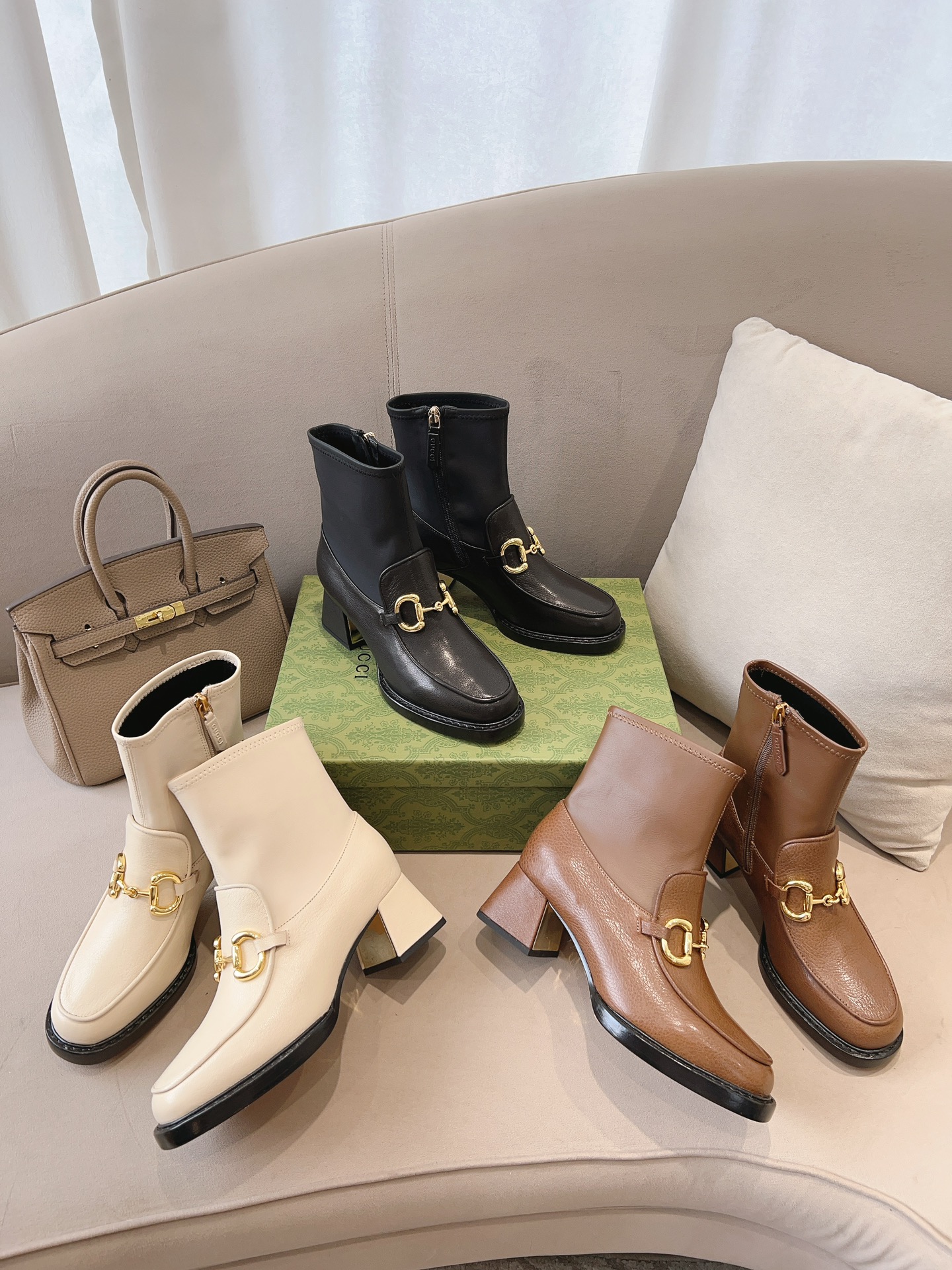 [TOP] GUCCI  Short Boots  - 3 Colors