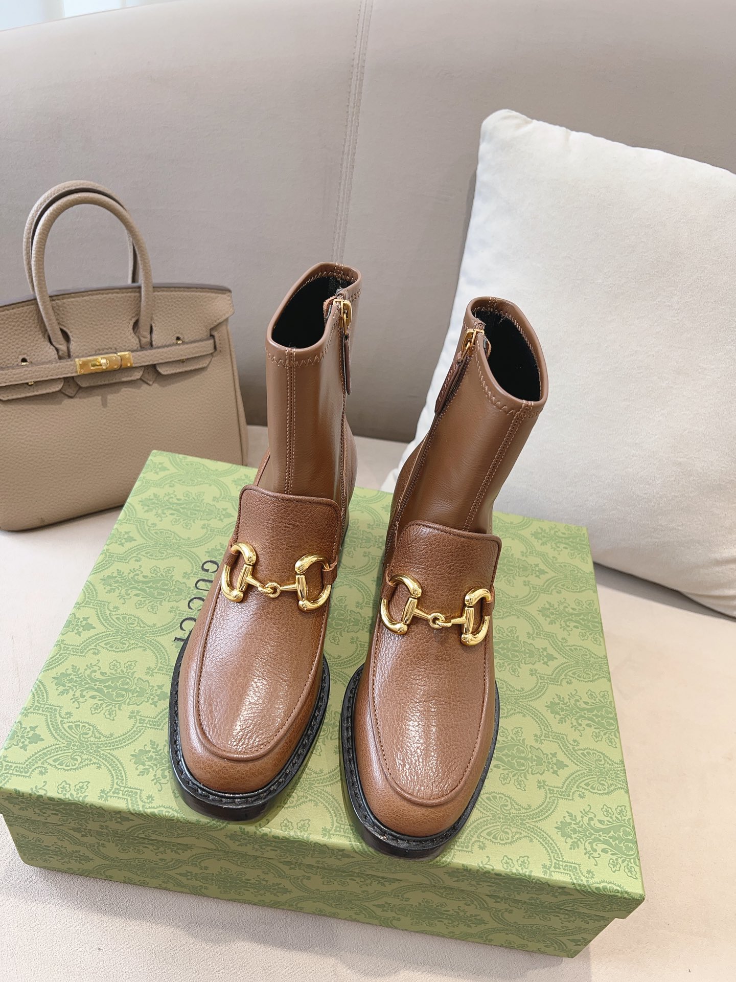 [TOP] GUCCI  Short Boots  - 3 Colors