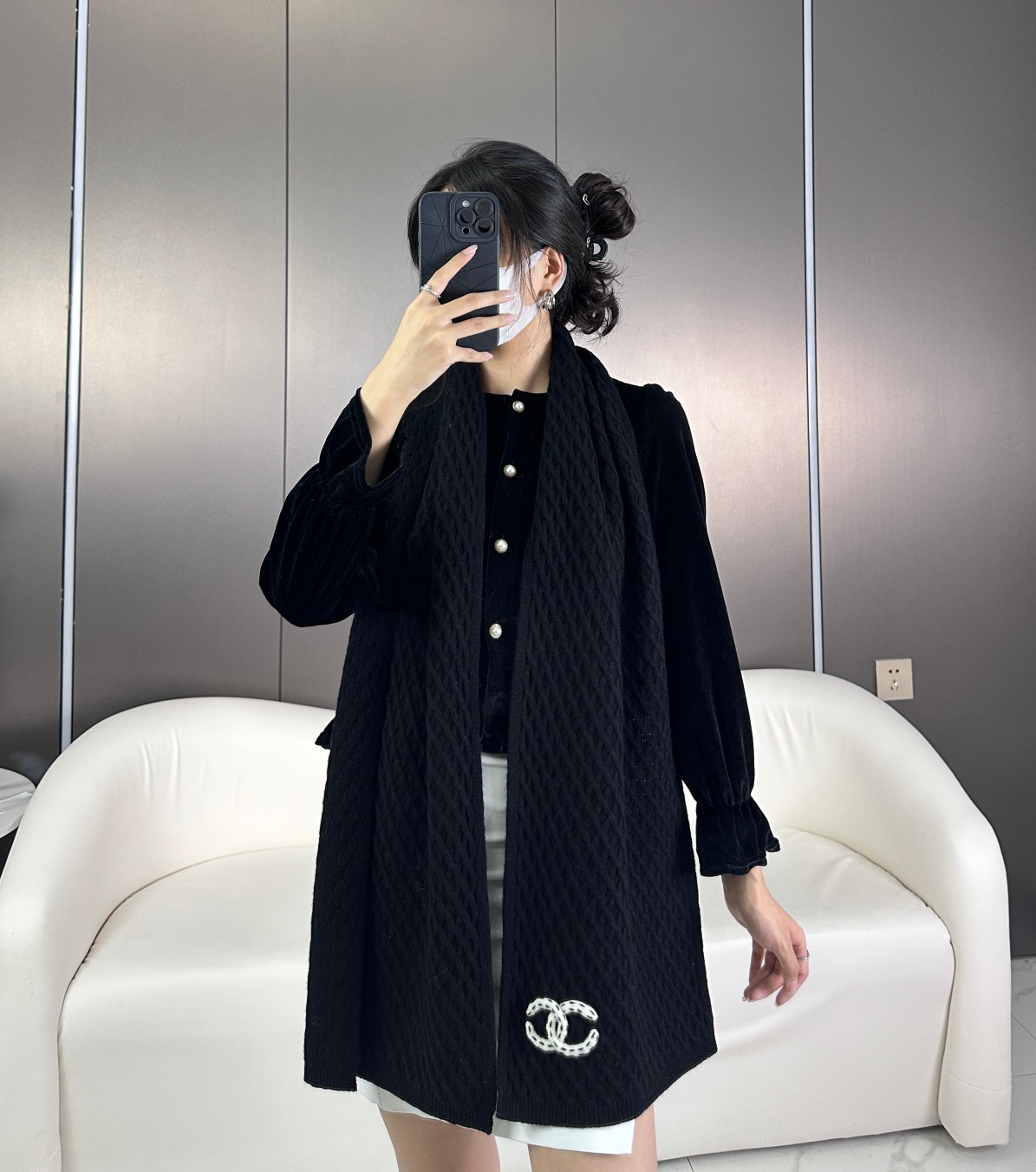 [TOP] CHANEL CC Wool Scarf  - 3 Colors