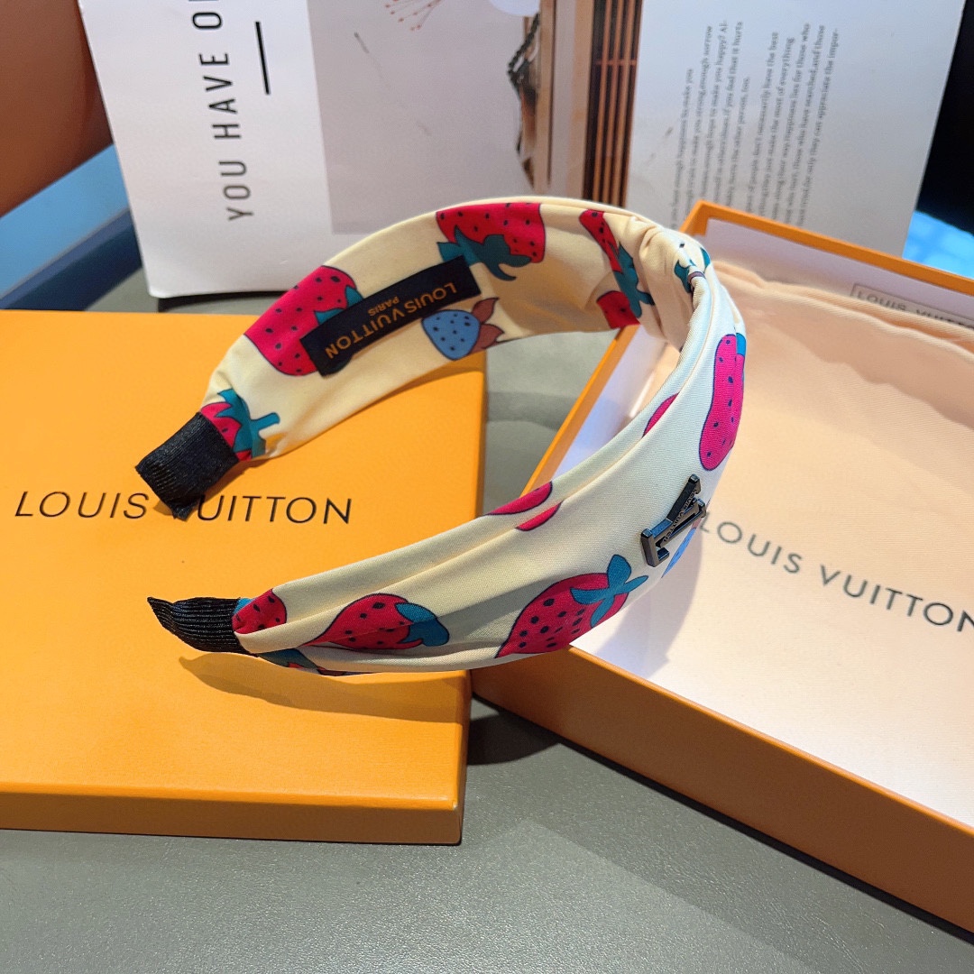 [TOP] Louis Vuitton LV  Fashionable And Versatile Hairband -White