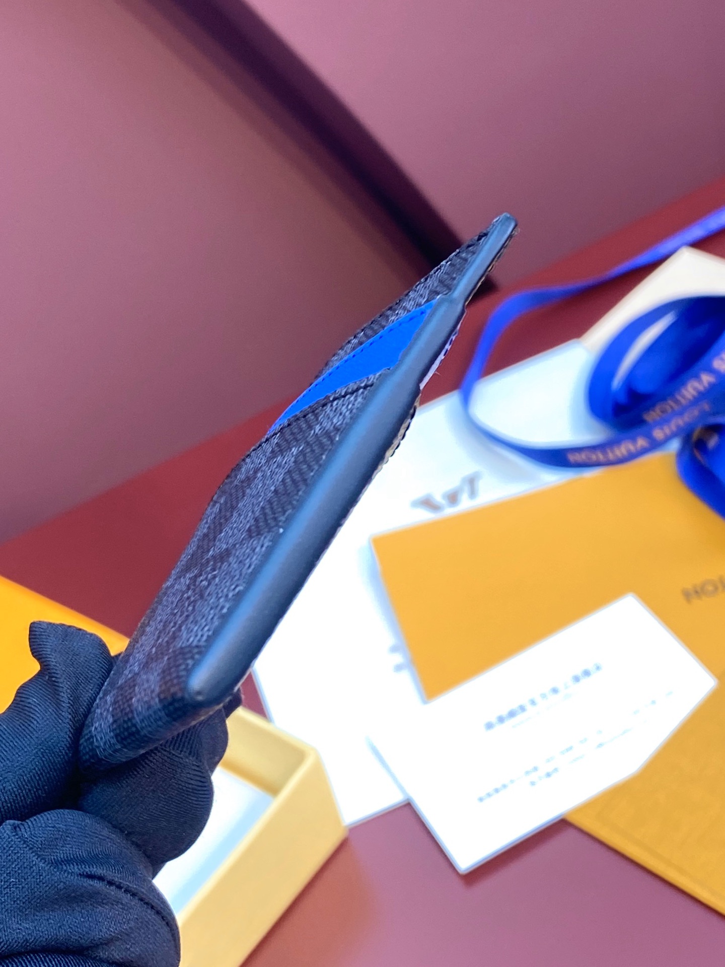 [TOP] Louis Vuitton LV Neo Card Holder Monogram Macassar Canvas 11x7x0.6cm - Black