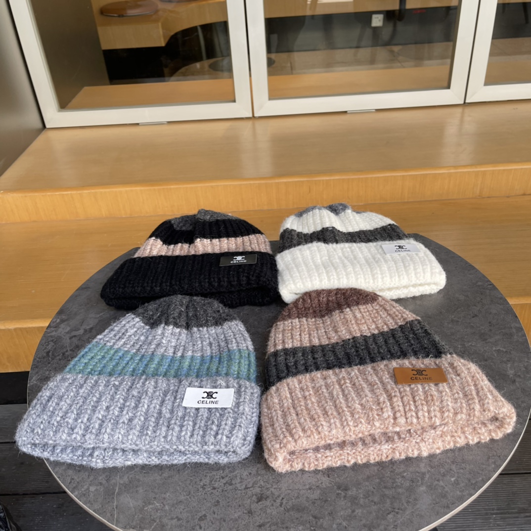 [TOP] CELINE Knitted Hat - 4 Colour