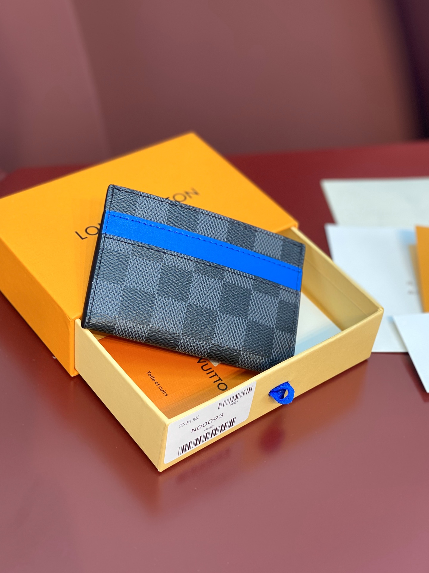 [TOP] Louis Vuitton LV Neo Card Holder Monogram Macassar Canvas 11x7x0.6cm - Black