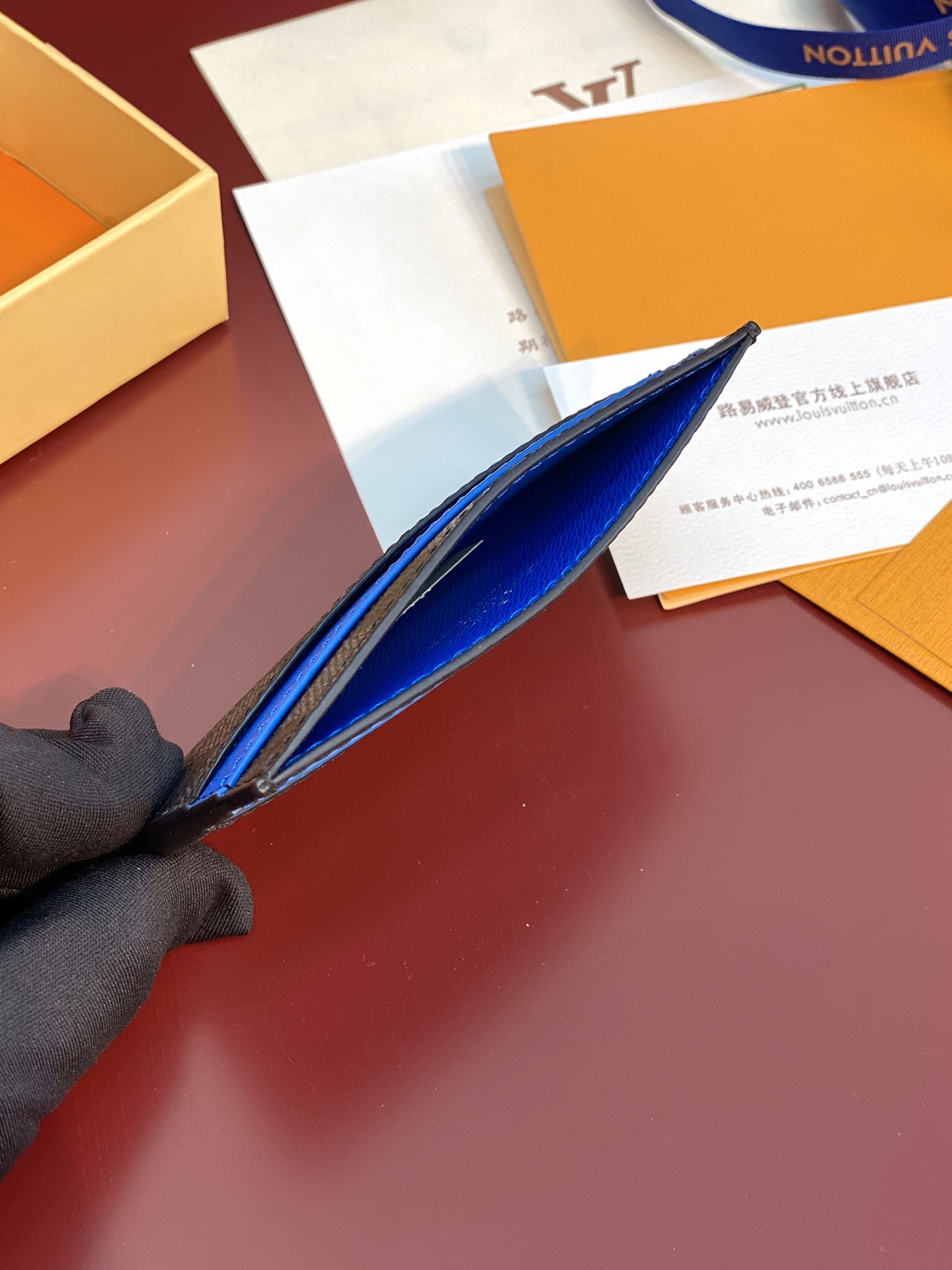 [TOP] Louis Vuitton LV Neo Card Holder Monogram Macassar Canvas 11x7x0.6cm - Black