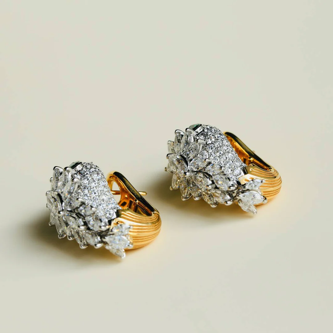 [TOP] BVLGARI Serpenti Platinum 18k Yellow Gold Diamond Emerald Earrings-Gold