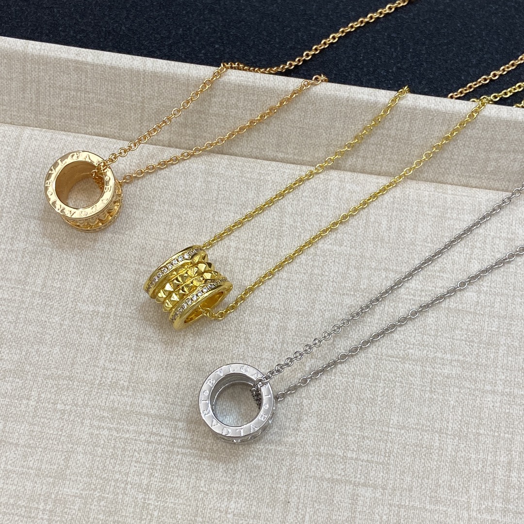 [TOP] BVLGARI Side Diamond Necklace - 3 Color