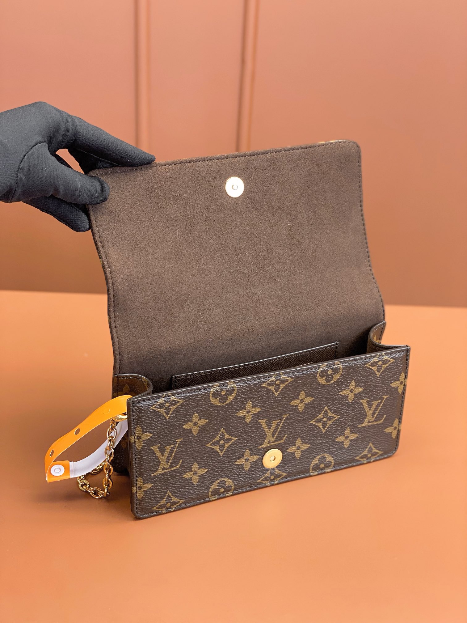 [TOP] Louis Vuitton LV Wallet On Chain Lily Handbag 20x10x3.5cm - Brown