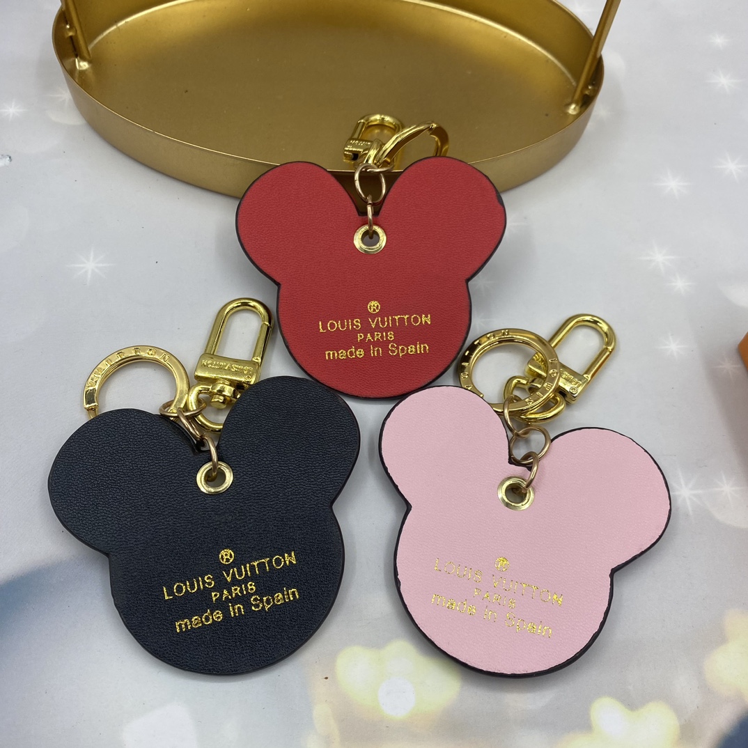 [TOP] Louis Vuitton LV Mickey Head Keychain - 3 Colour