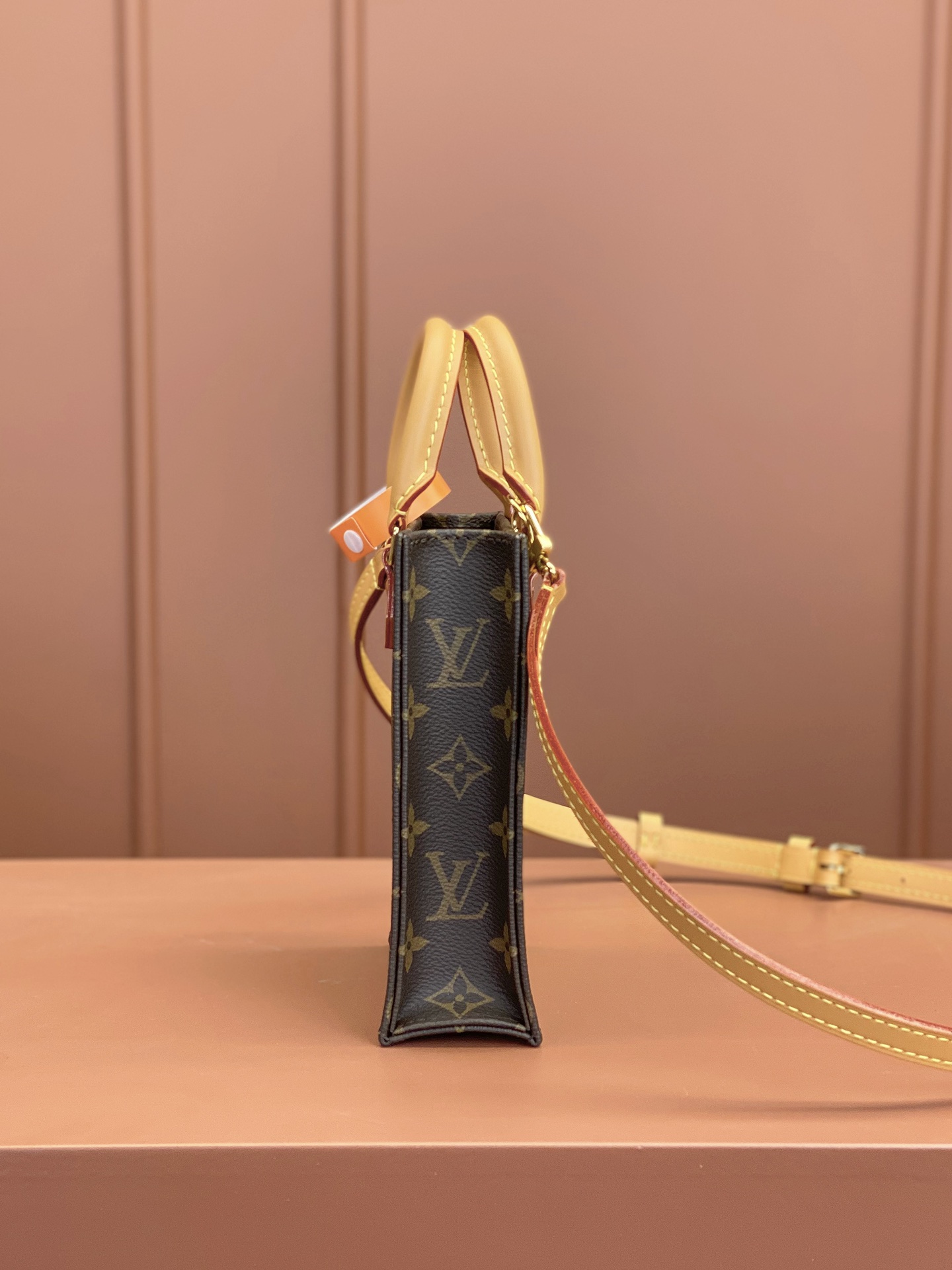 [TOP] Louis Vuitton LV Petit Sac Plat Handbag 14x17x5cm - Brown