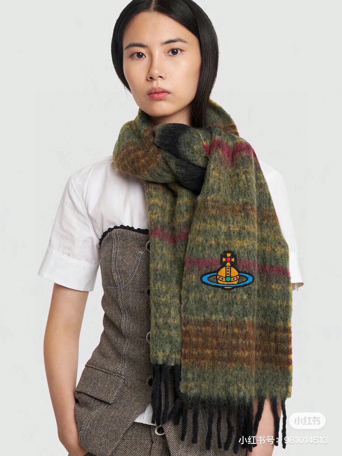 [TOP] Vivienne Westwood Cashmere Scarf 32*180cm  - 3 Colors