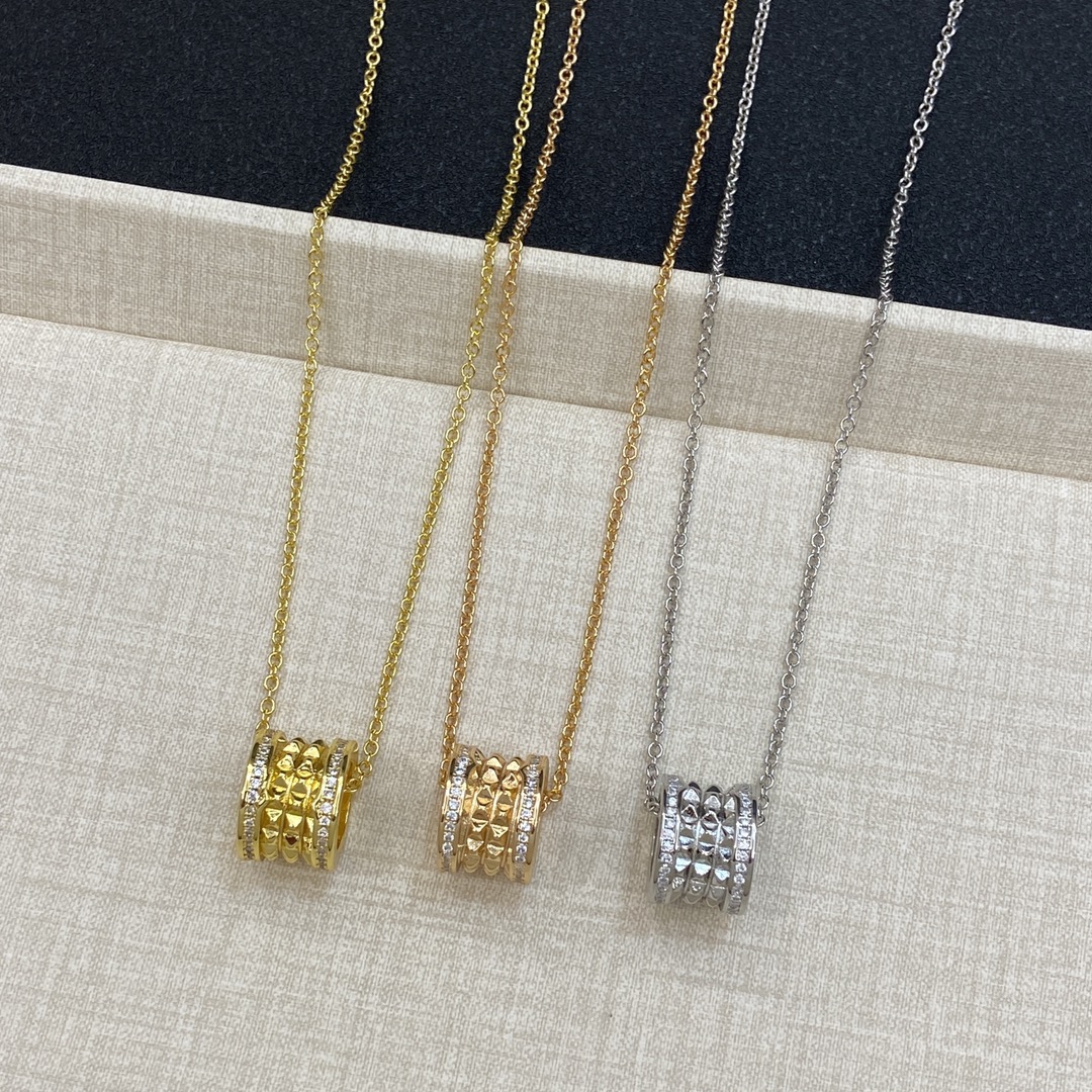 [TOP] BVLGARI Side Diamond Necklace - 3 Color