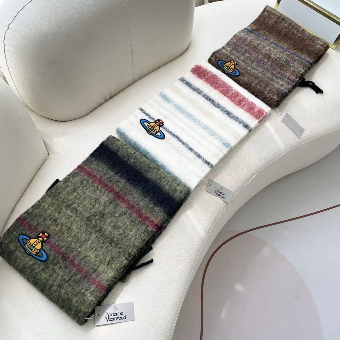 [TOP] Vivienne Westwood Cashmere Scarf 32*180cm  - 3 Colors