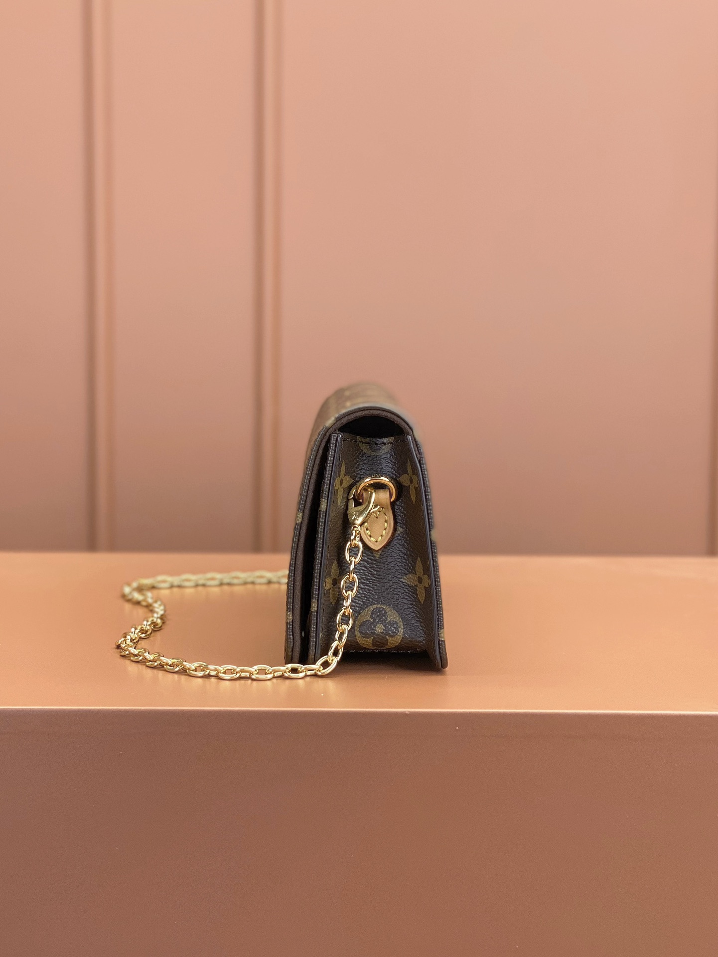 [TOP] Louis Vuitton LV Wallet On Chain Lily Handbag 20x10x3.5cm - Brown