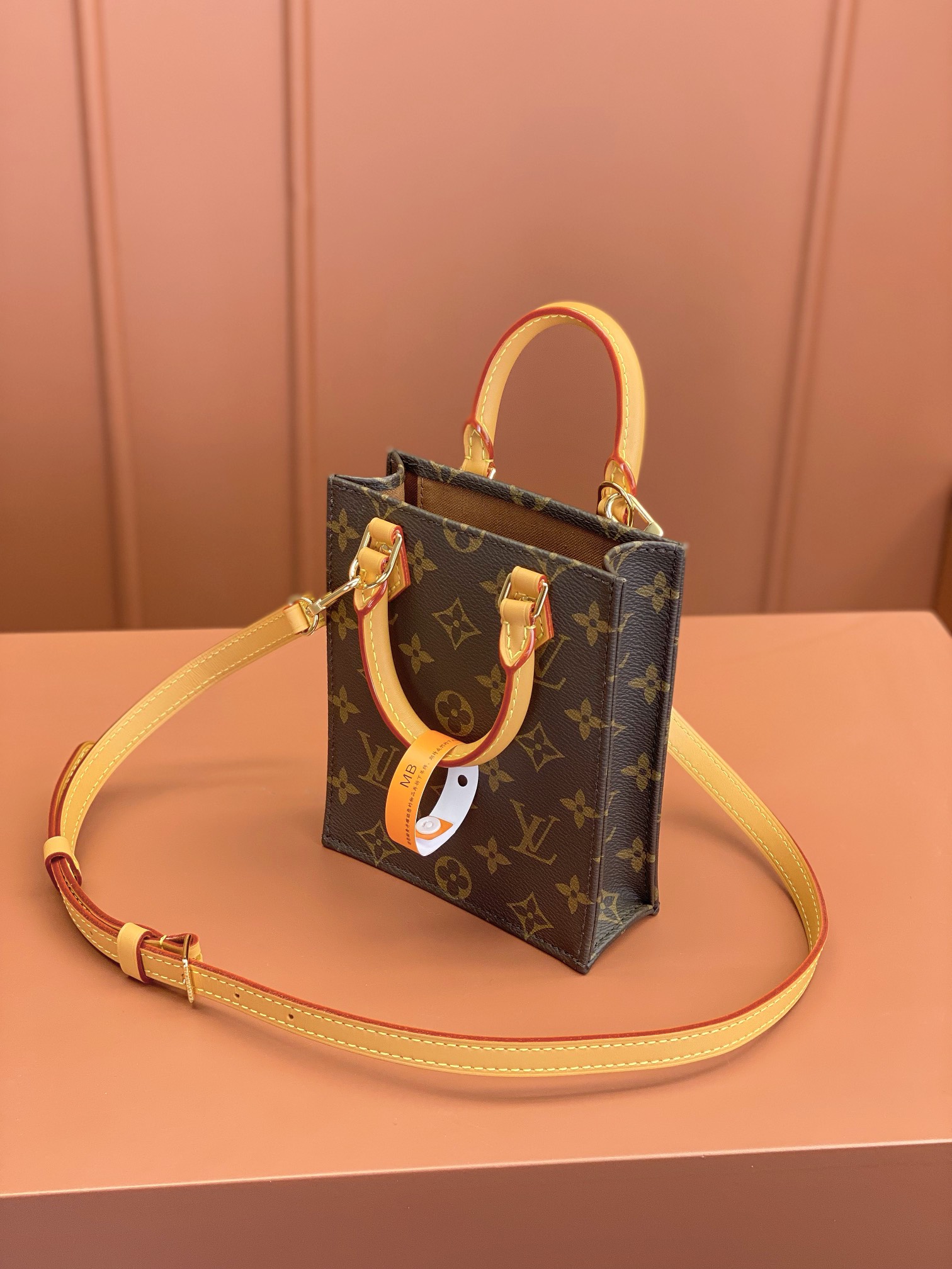 [TOP] Louis Vuitton LV Petit Sac Plat Handbag 14x17x5cm - Brown