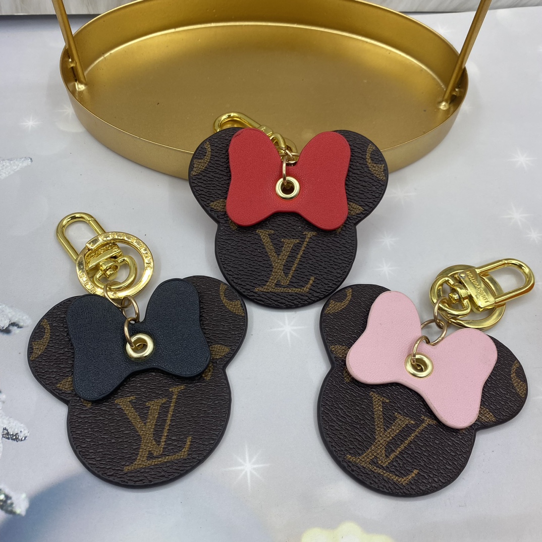 [TOP] Louis Vuitton LV Mickey Head Keychain - 3 Colour