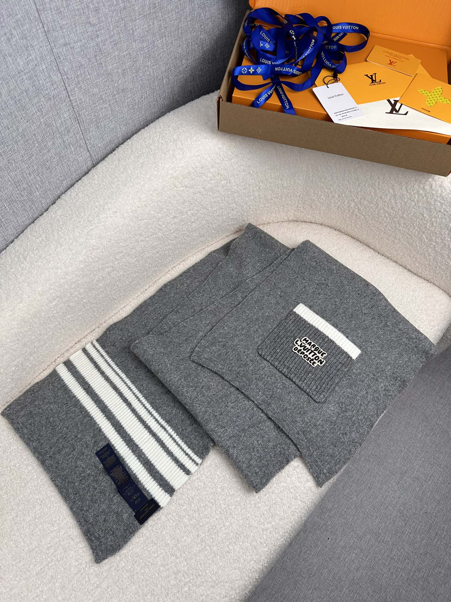 [TOP] Louis Vuitton LV Wool Scarf 180*32cm - 3 Color