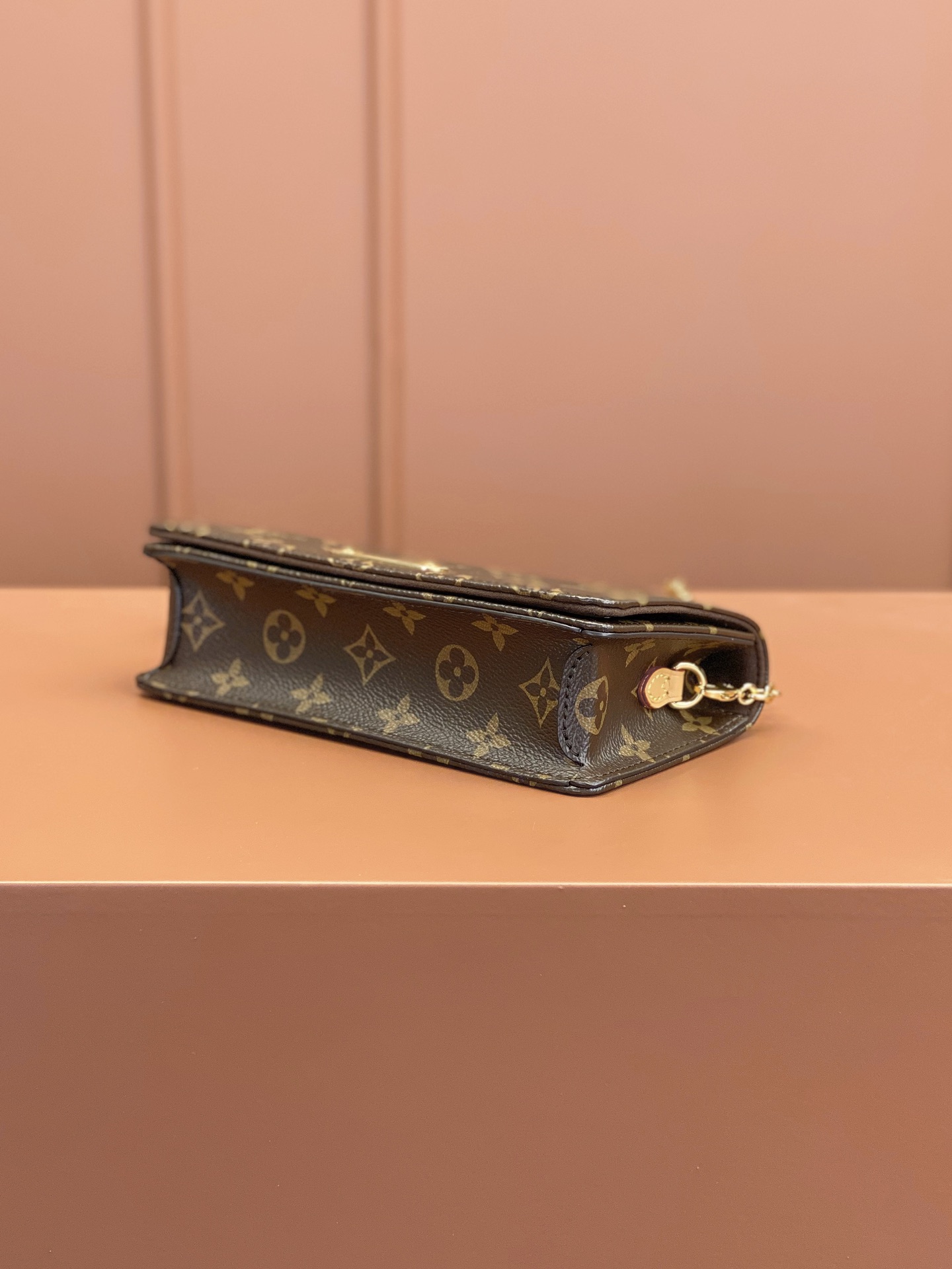 [TOP] Louis Vuitton LV Wallet On Chain Lily Handbag 20x10x3.5cm - Brown